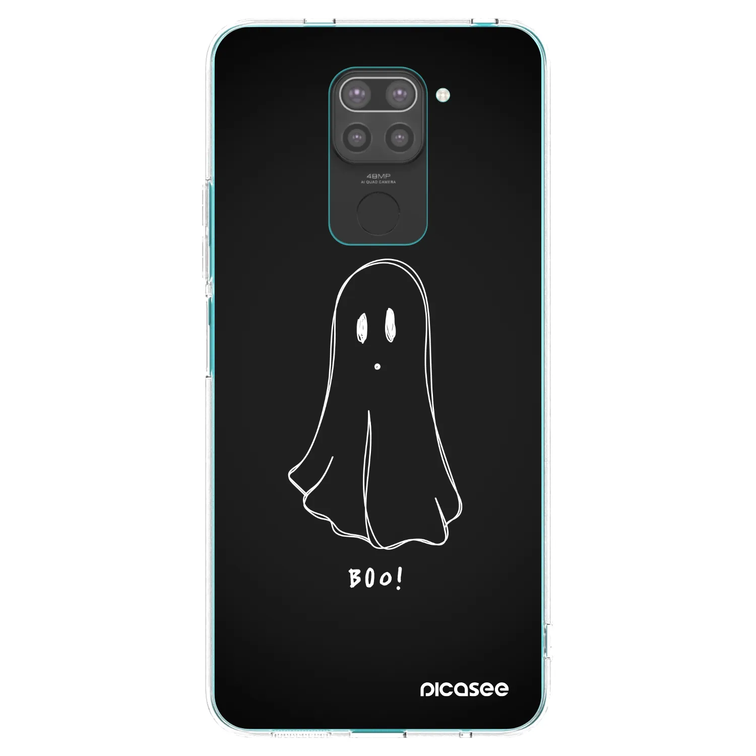 Picasee silikonski črni ovitek za Xiaomi Redmi Note 9 - Ghost 2