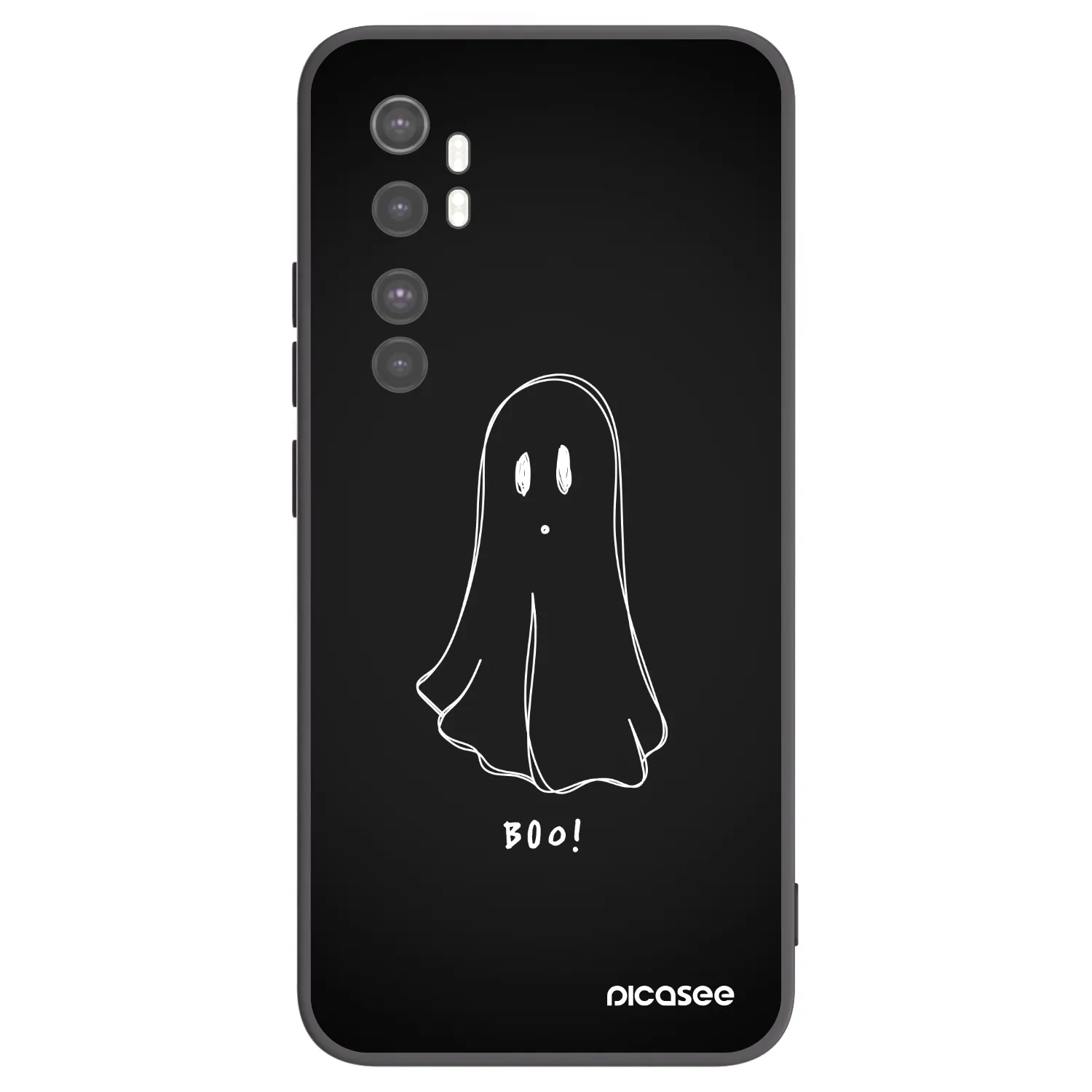 Picasee silikonski črni ovitek za Xiaomi Mi Note 10 Lite - Ghost 2