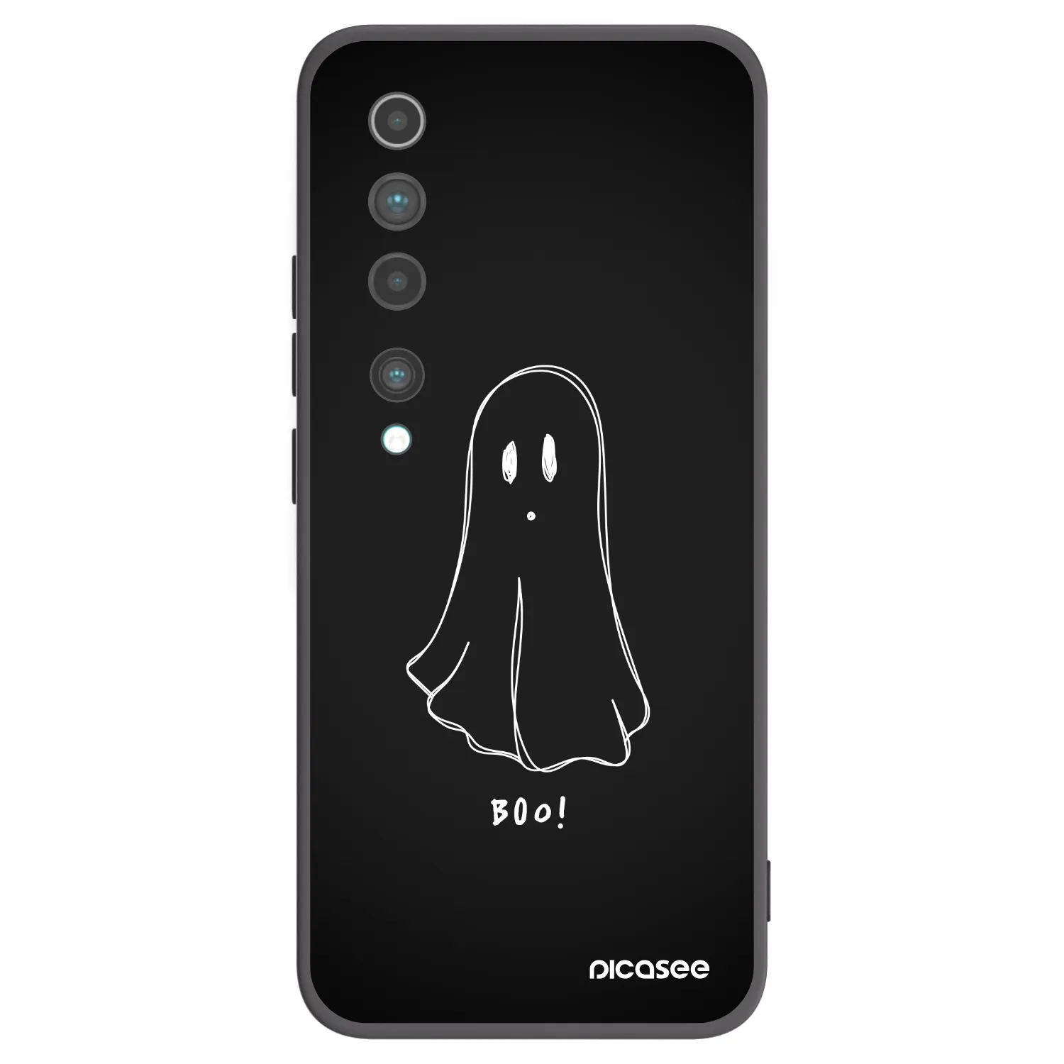 Picasee silikonski črni ovitek za Xiaomi Mi 10 - Ghost 2
