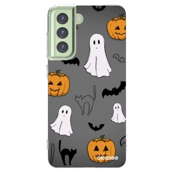 Picasee silikonski prozorni ovitek za Samsung Galaxy S21 FE 5G - Spooky crew