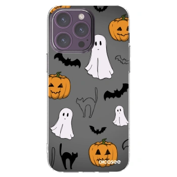 Picasee silikonski prozorni ovitek za Apple iPhone 14 Pro Max - Spooky crew