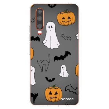 Picasee silikonski prozorni ovitek za Huawei P30 - Spooky crew