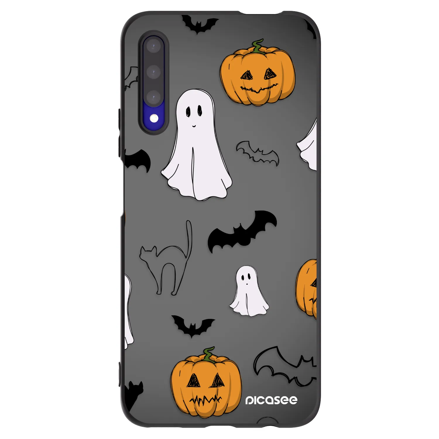 Picasee silikonski črni ovitek za Honor 9X Pro - Spooky crew