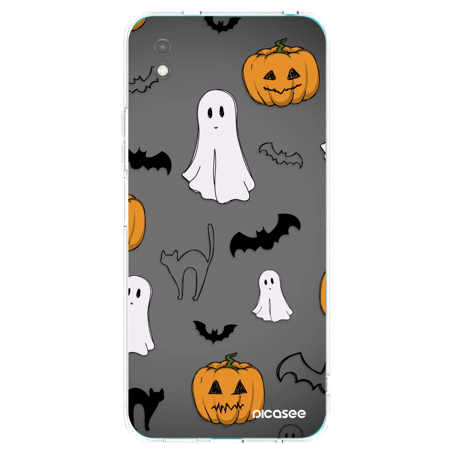 Picasee silikonski črni ovitek za Xiaomi Redmi 9A - Spooky crew
