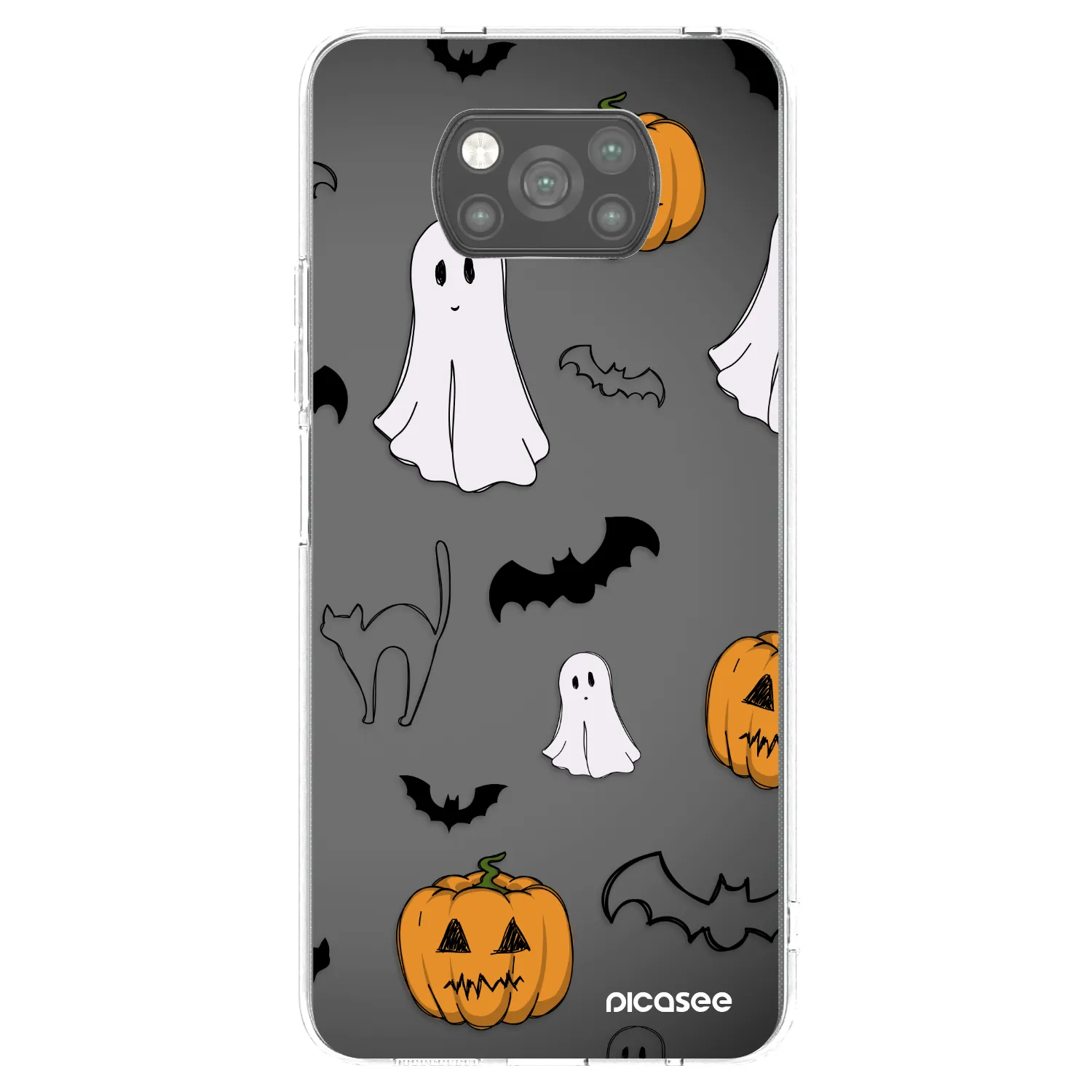 Picasee silikonski črni ovitek za Xiaomi Poco X3 - Spooky crew