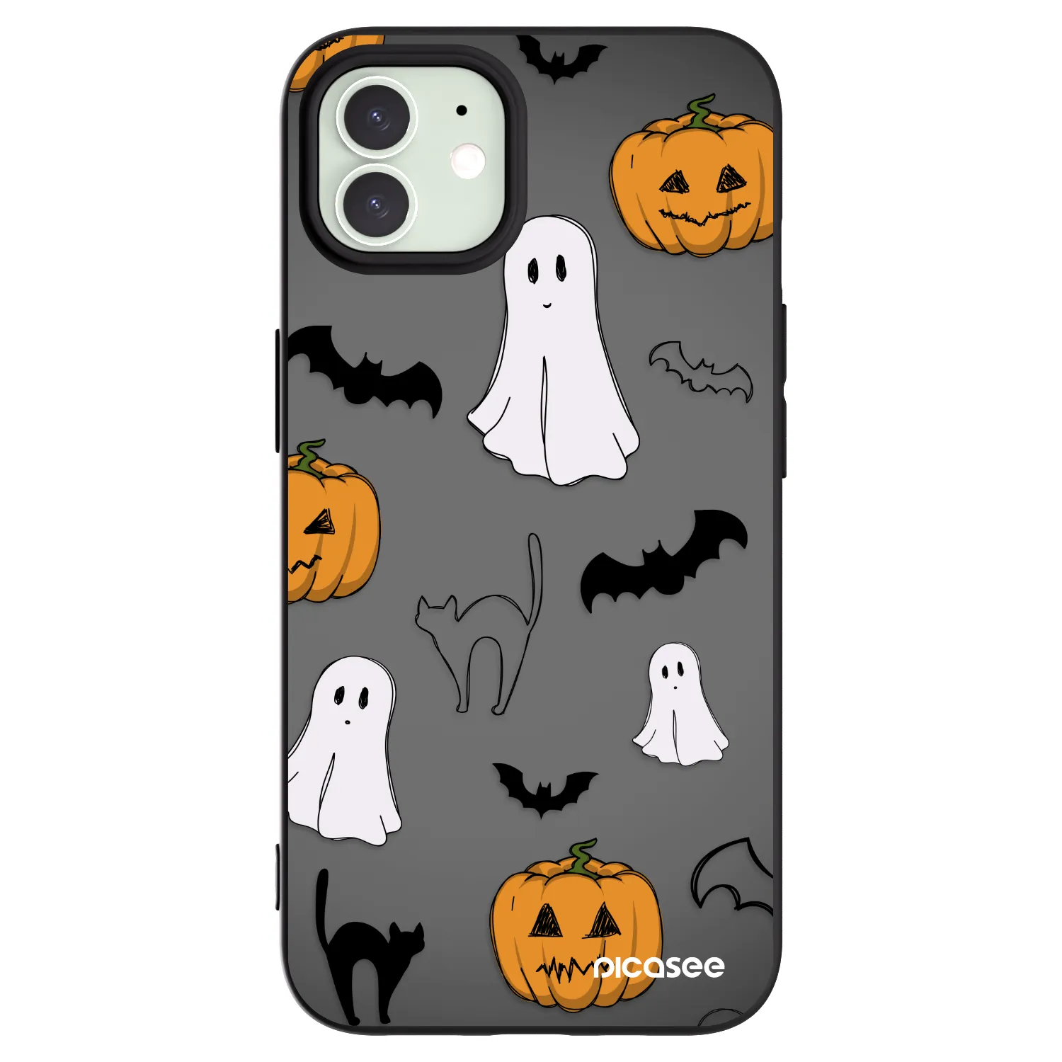Picasee silikonski črni ovitek za Apple iPhone 12 Pro - Spooky crew