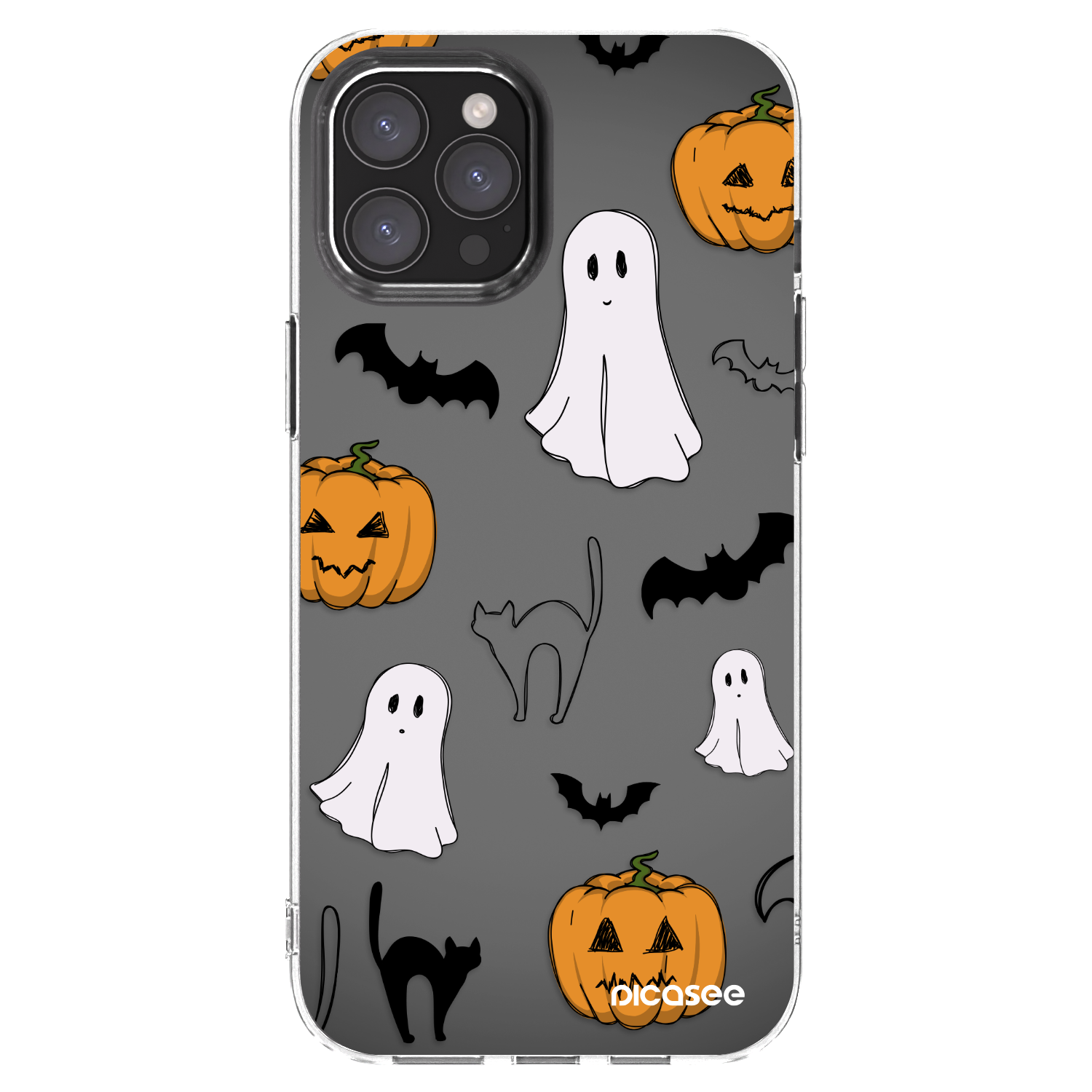 Picasee silikonski prozorni ovitek za Apple iPhone 12 Pro Max - Spooky crew