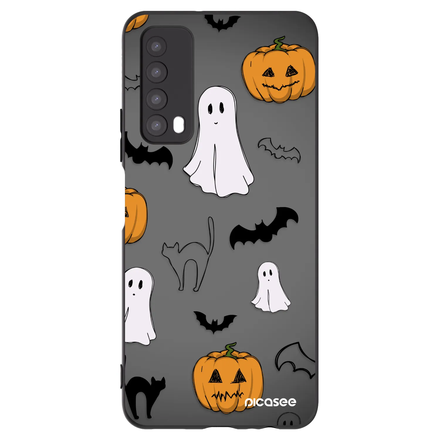 Picasee silikonski črni ovitek za Huawei P Smart 2021 - Spooky crew