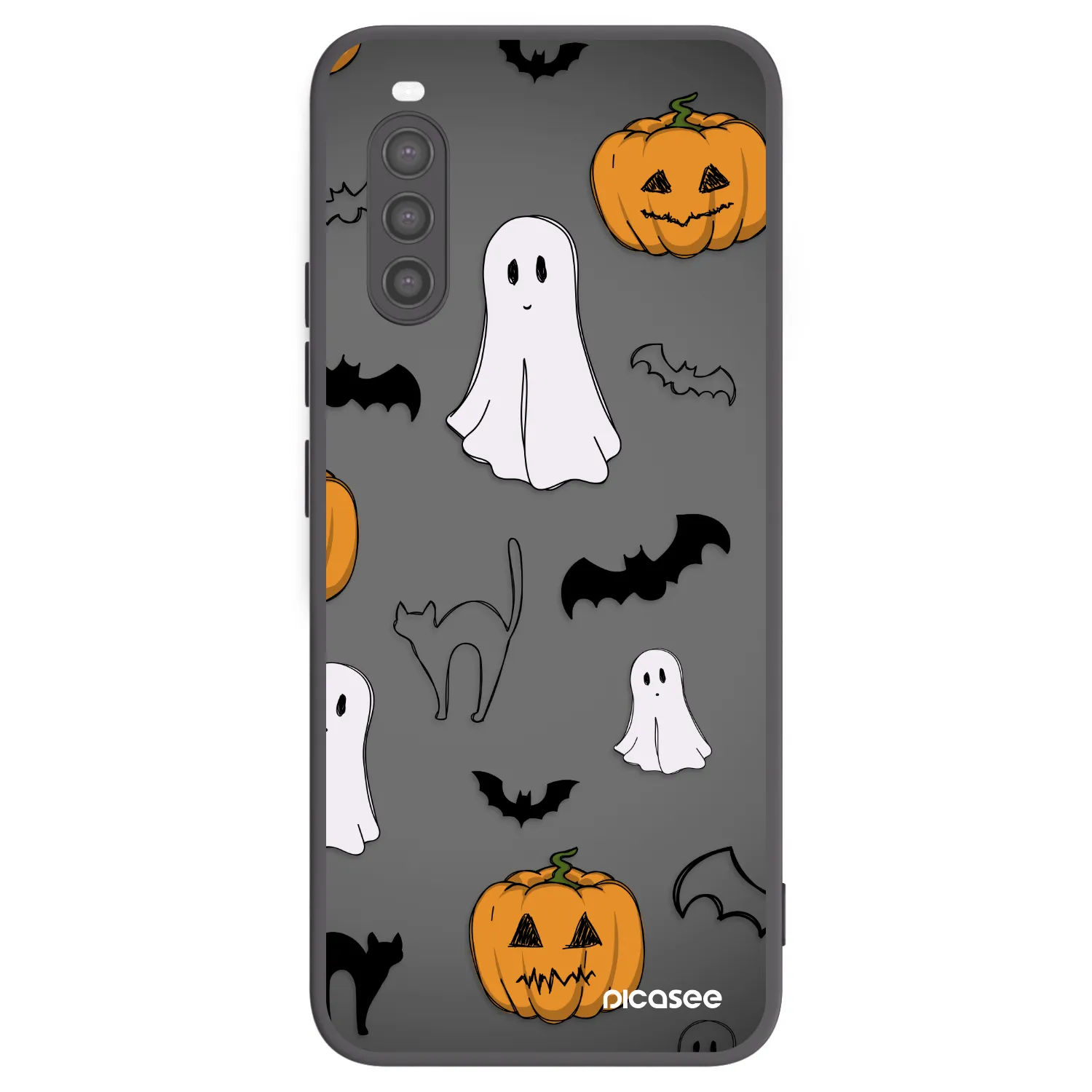 Picasee silikonski črni ovitek za Sony Xperia 10 II - Spooky crew