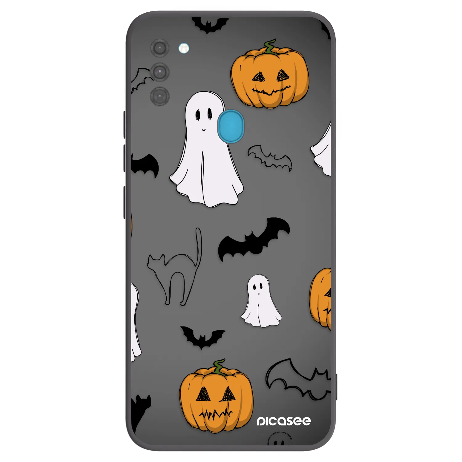 Picasee silikonski črni ovitek za Samsung Galaxy M11 - Spooky crew