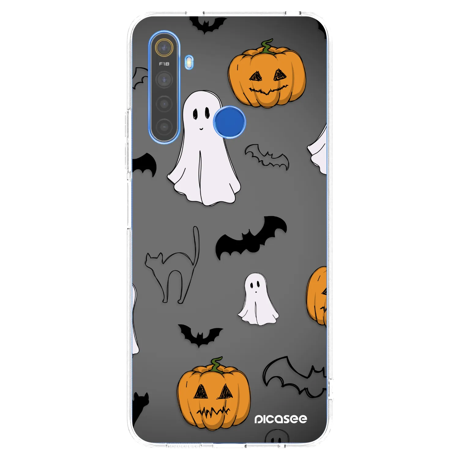 Picasee silikonski prozorni ovitek za Realme 5 - Spooky crew