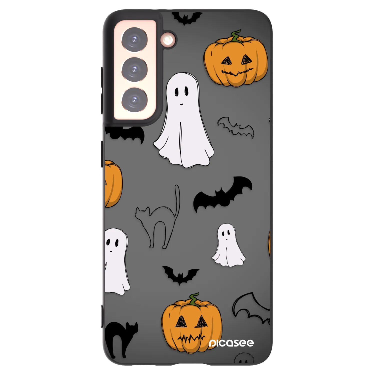 Picasee silikonski črni ovitek za Samsung Galaxy S21 5G G991B - Spooky crew