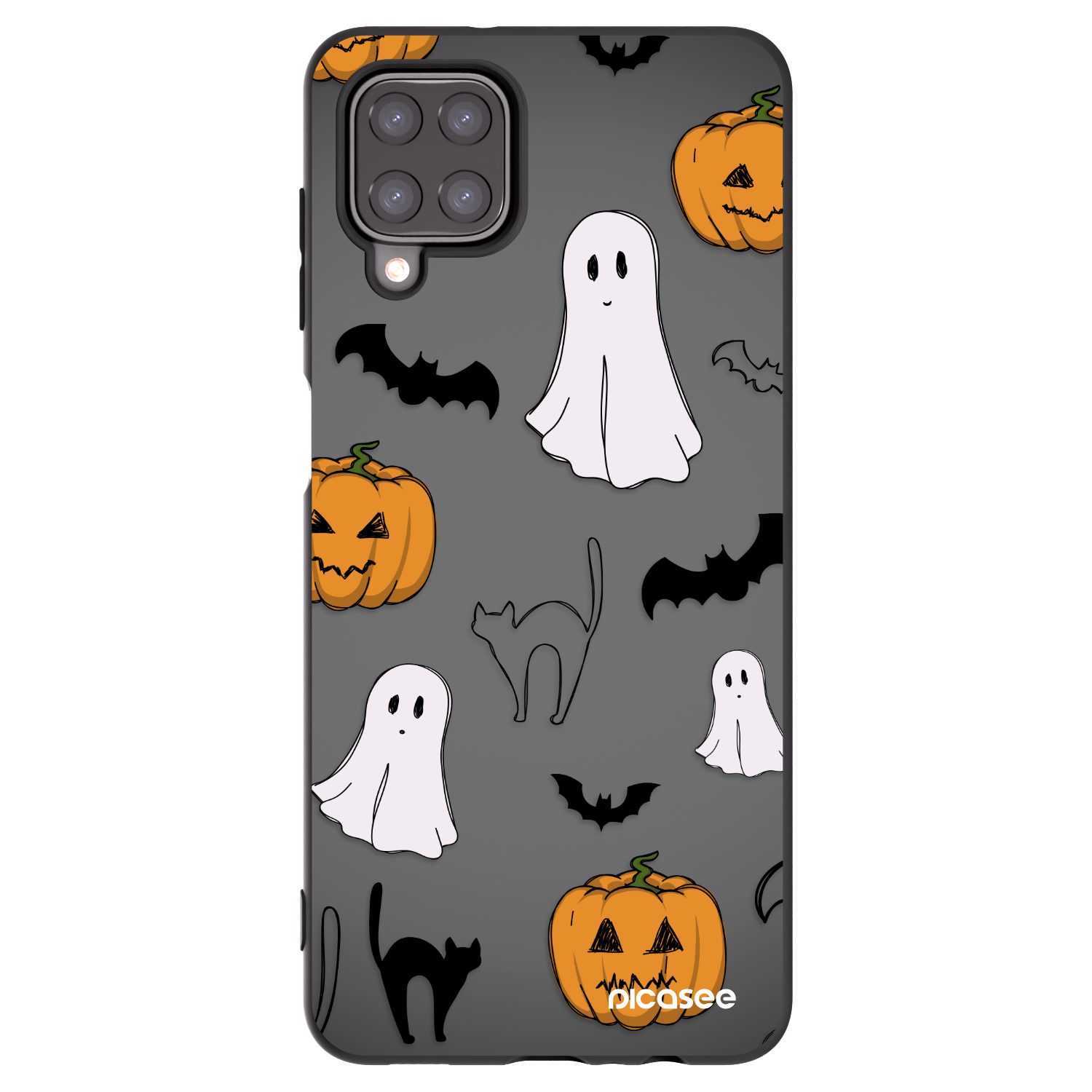 Picasee silikonski črni ovitek za Samsung Galaxy A12 A125F - Spooky crew