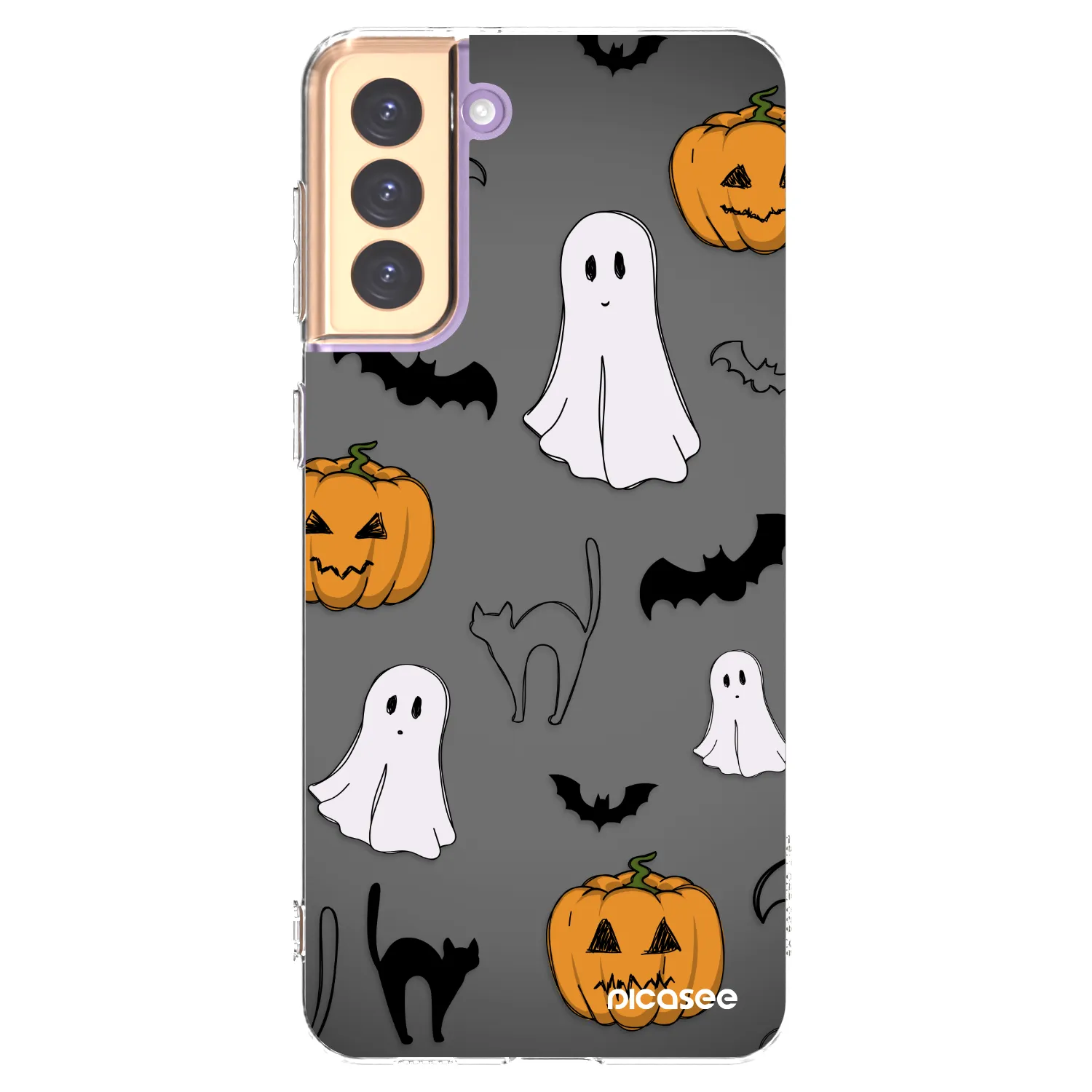 Picasee silikonski prozorni ovitek za Samsung Galaxy S21+ 5G G996F - Spooky crew