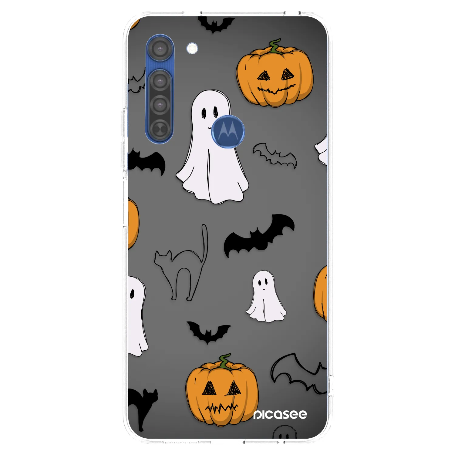 Picasee silikonski prozorni ovitek za Motorola Moto G8 - Spooky crew