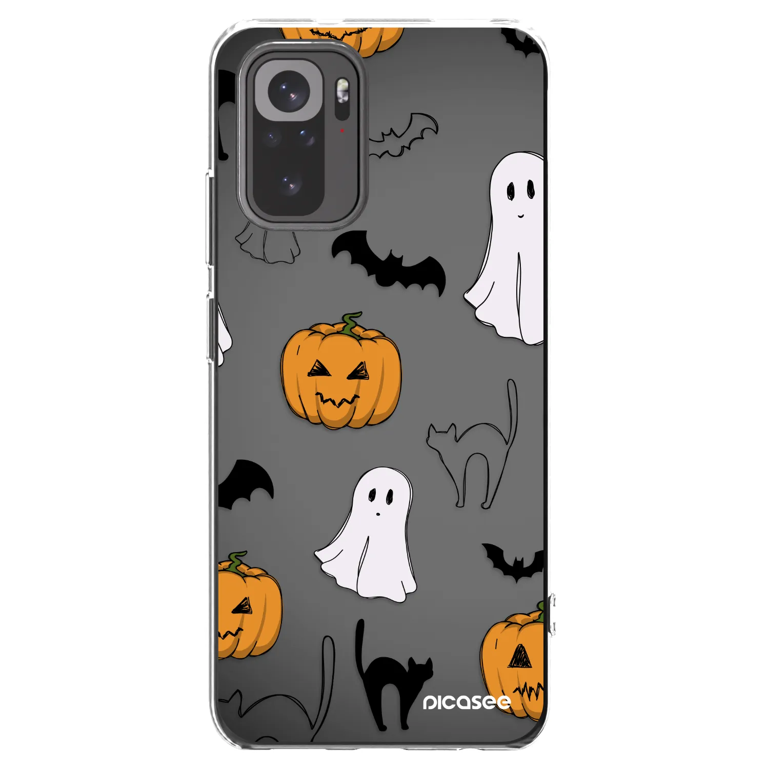 Picasee silikonski prozorni ovitek za Xiaomi Redmi Note 10 - Spooky crew