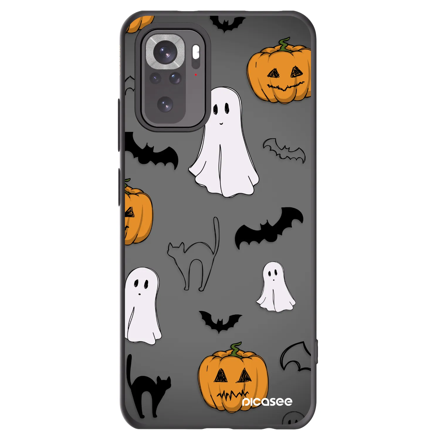 Picasee silikonski črni ovitek za Xiaomi Redmi Note 10 - Spooky crew