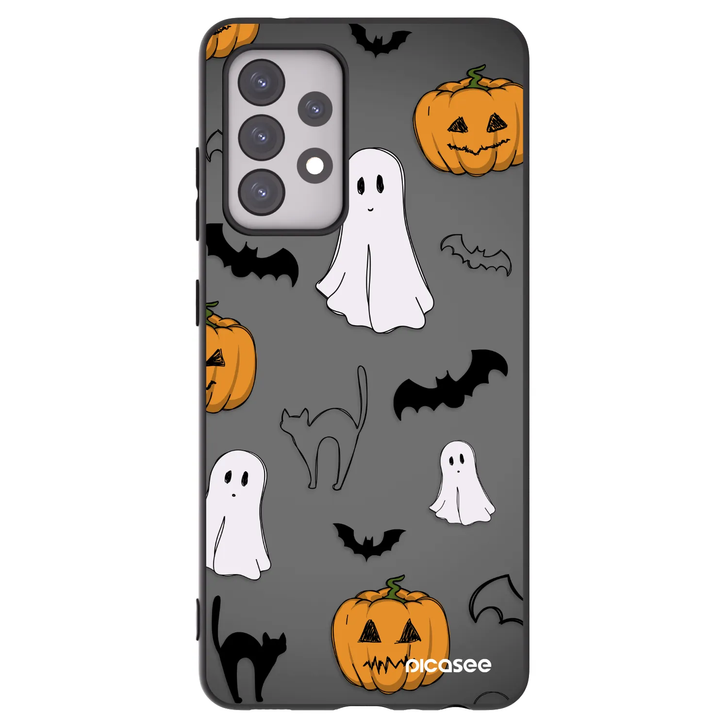 Picasee silikonski črni ovitek za Samsung Galaxy A52 5G A525F - Spooky crew