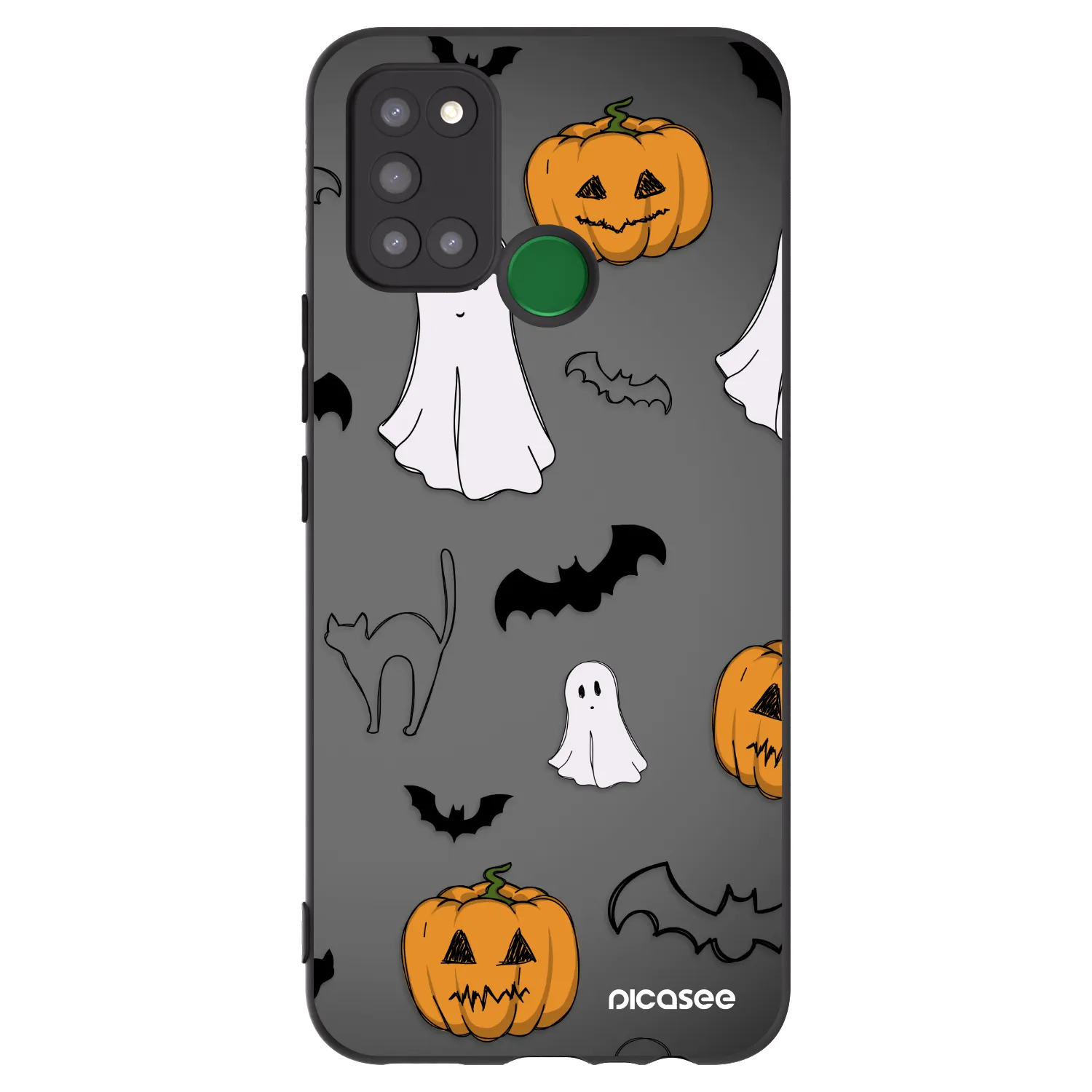 Picasee silikonski črni ovitek za Realme 7i - Spooky crew