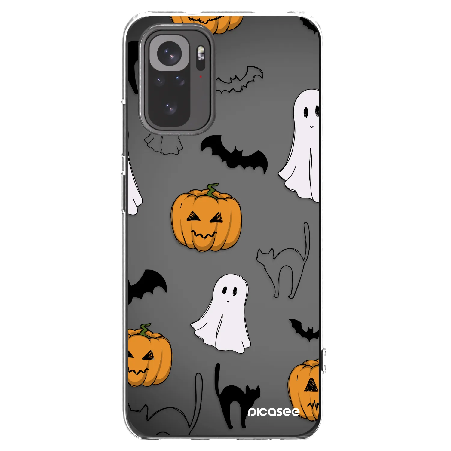 Picasee silikonski prozorni ovitek za Xiaomi Redmi Note 10S - Spooky crew