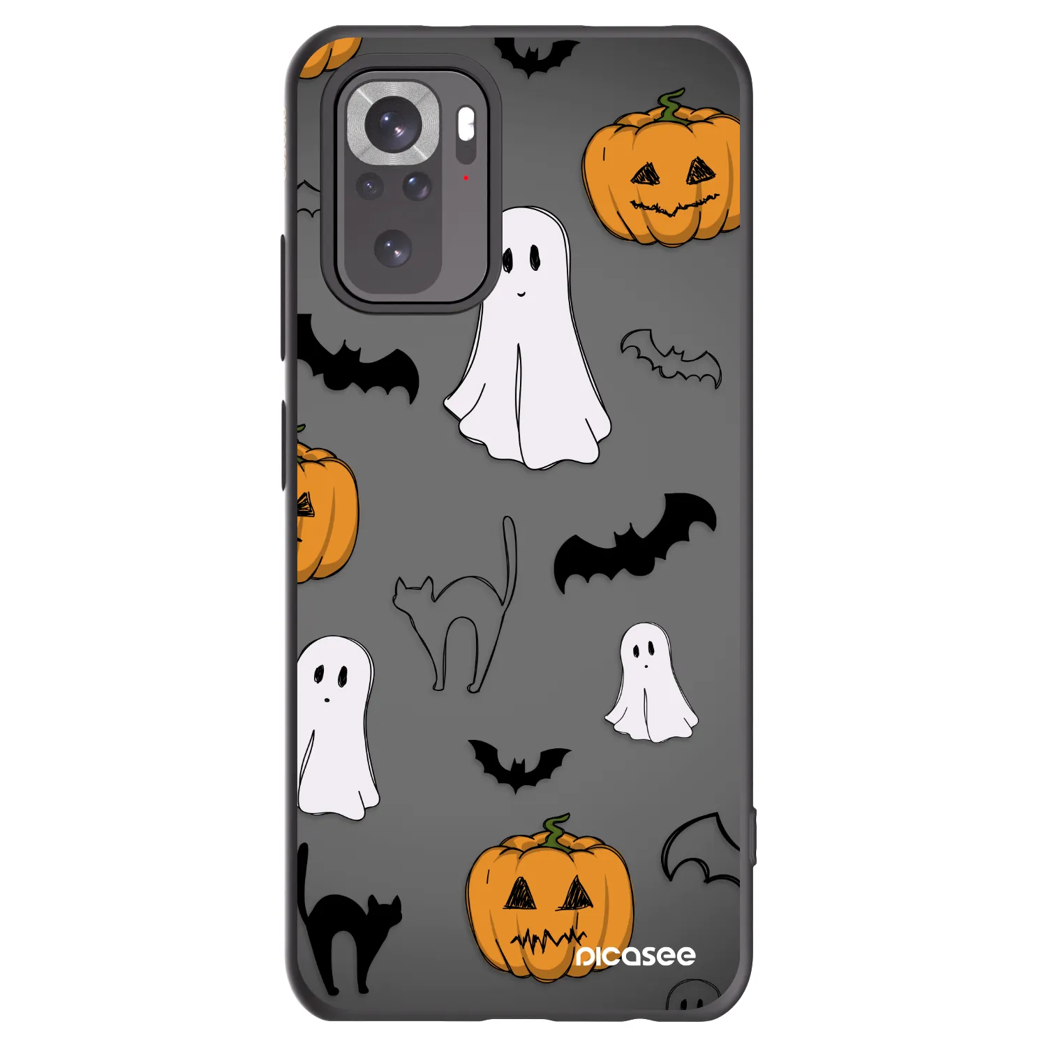 Picasee silikonski črni ovitek za Xiaomi Redmi Note 10S - Spooky crew