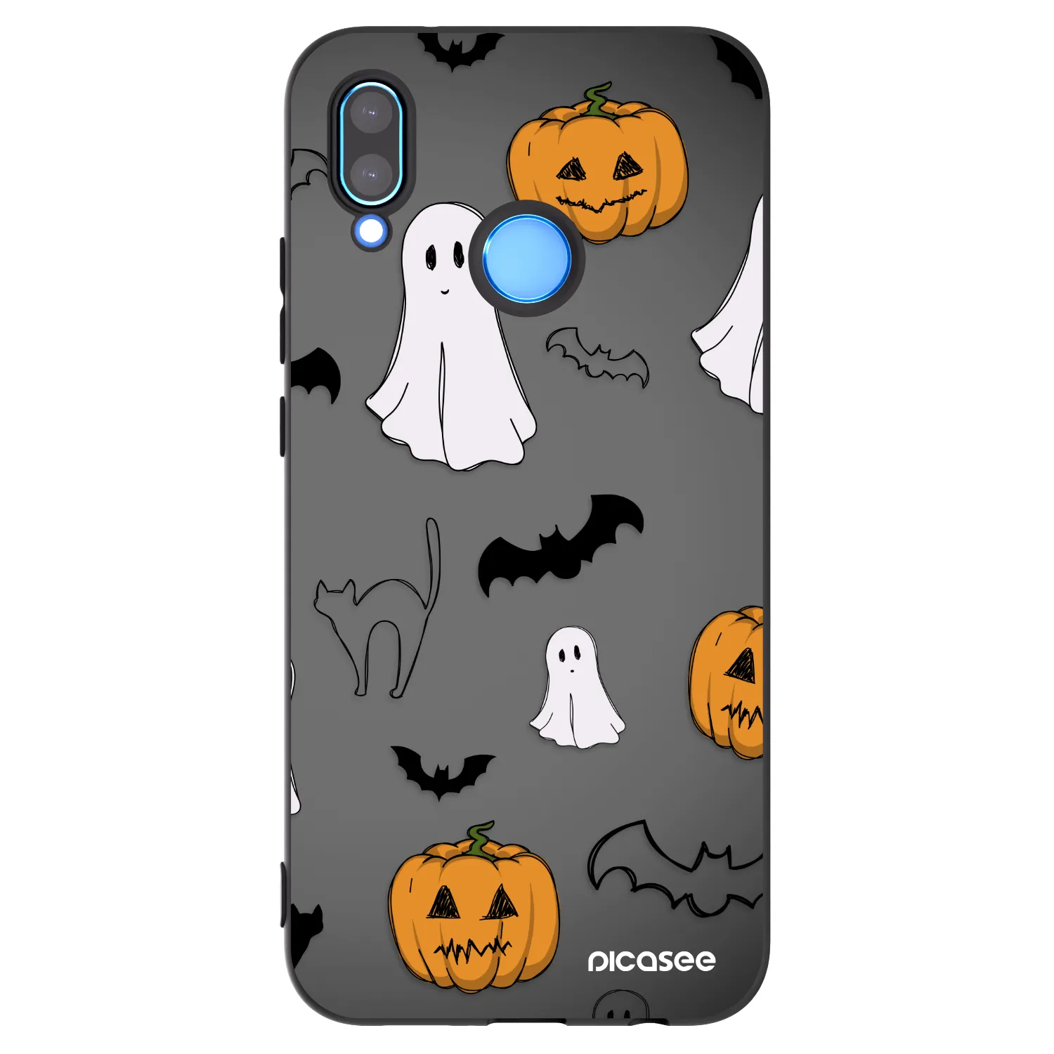 Picasee silikonski črni ovitek za Huawei P20 Lite - Spooky crew