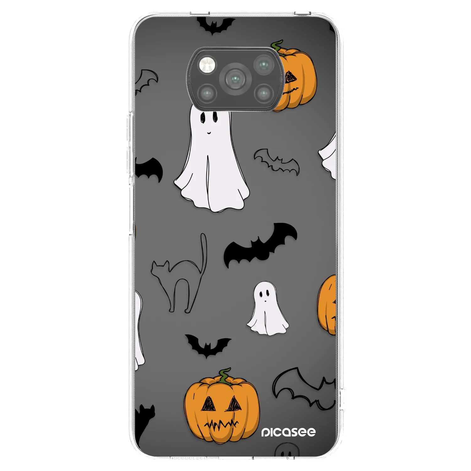 Picasee silikonski črni ovitek za Xiaomi Poco X3 Pro - Spooky crew
