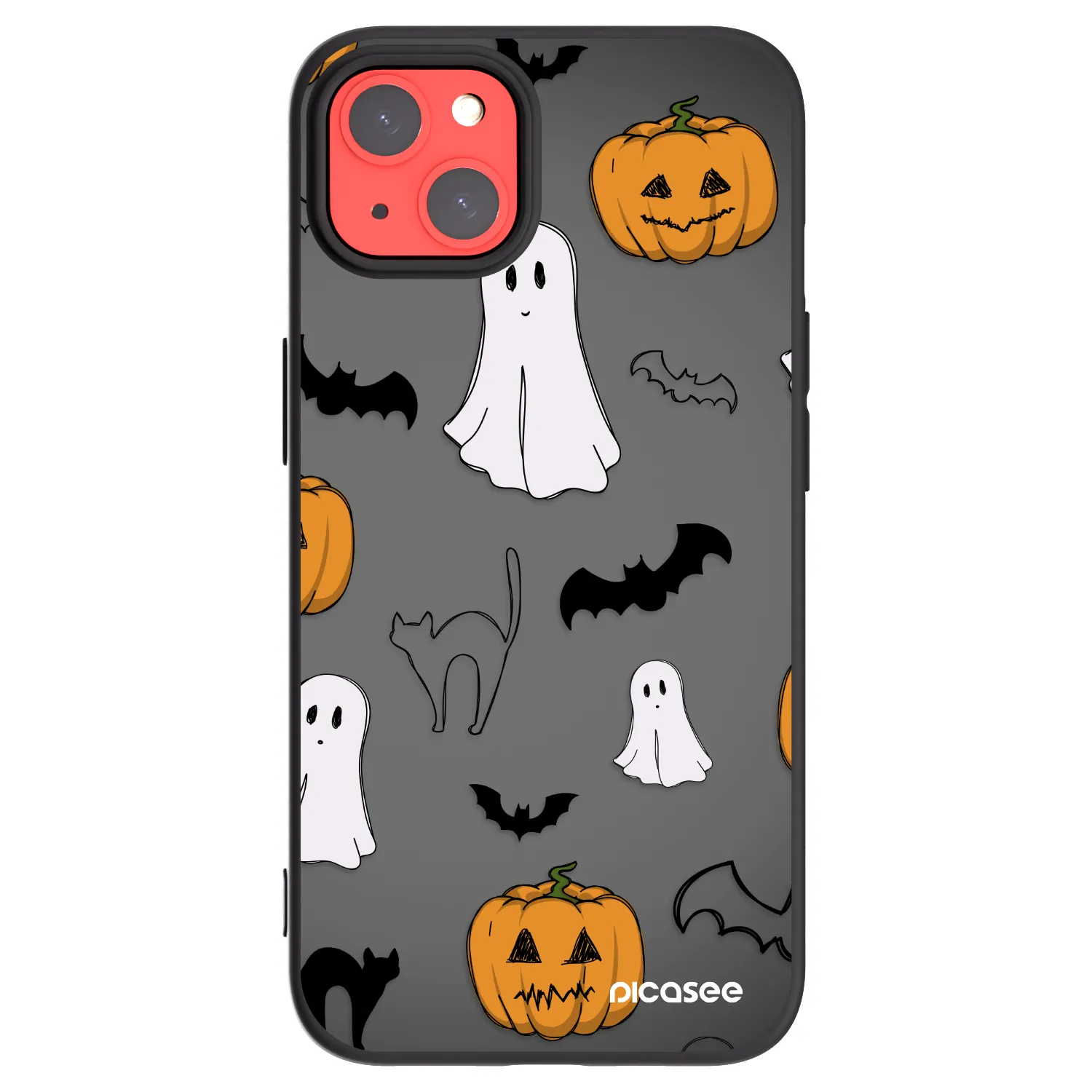 Picasee silikonski črni ovitek za Apple iPhone 13 - Spooky crew