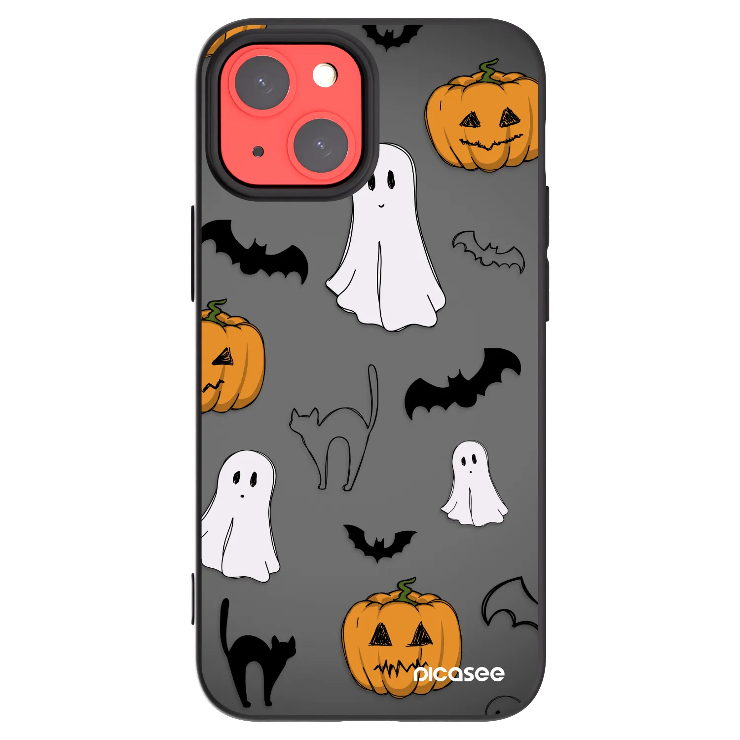 Picasee silikonski črni ovitek za Apple iPhone 13 mini - Spooky crew
