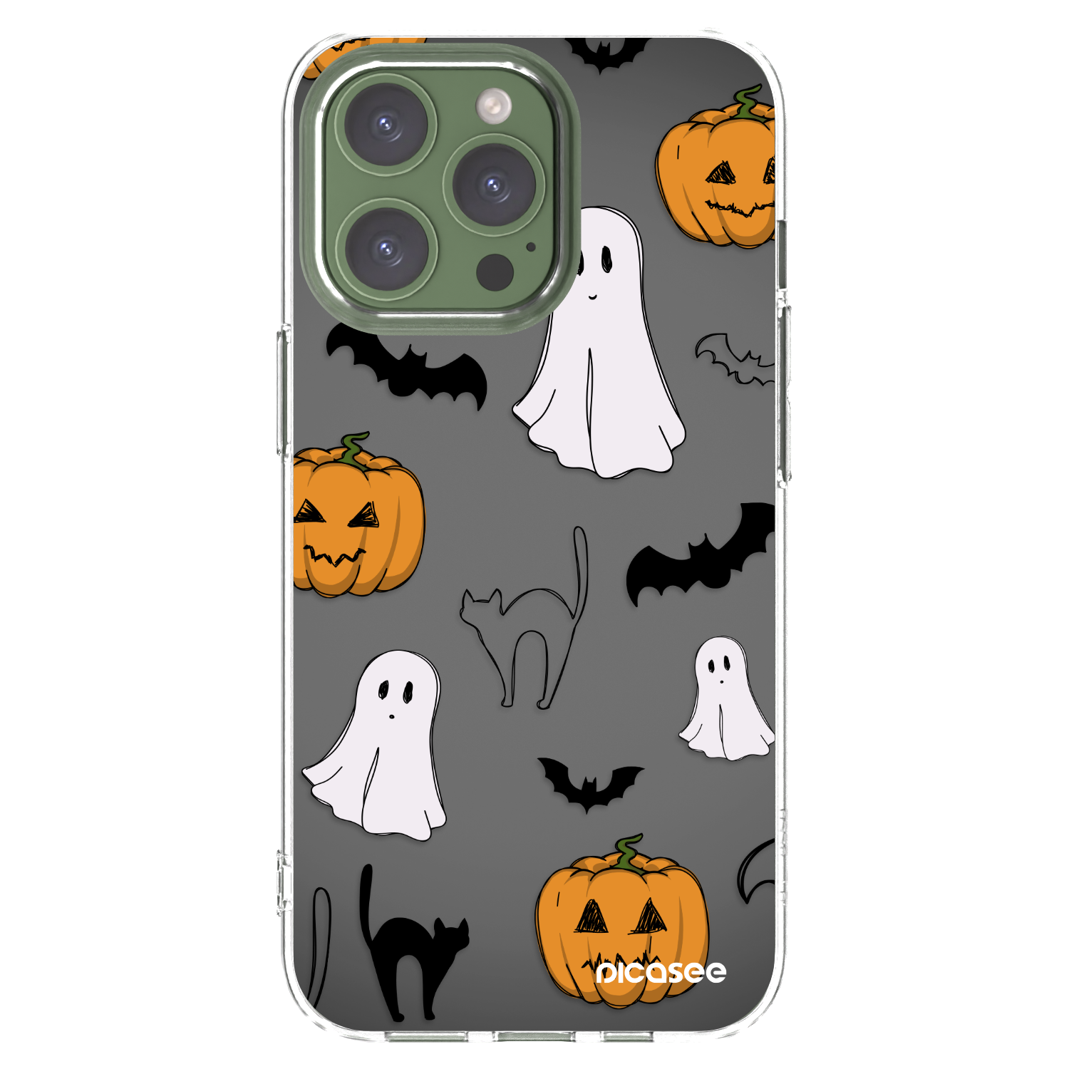 Picasee silikonski prozorni ovitek za Apple iPhone 13 Pro - Spooky crew