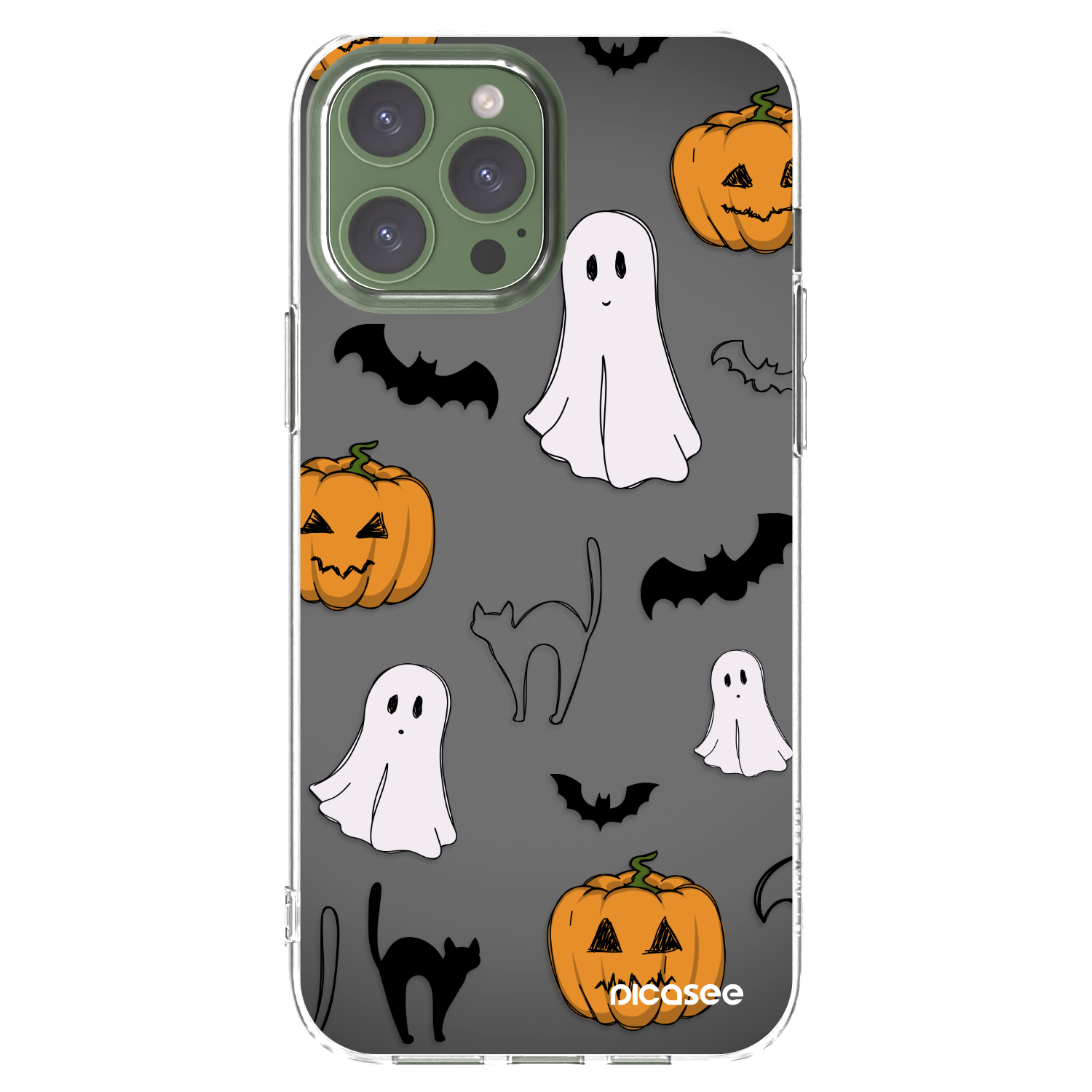 Picasee silikonski prozorni ovitek za Apple iPhone 13 Pro Max - Spooky crew