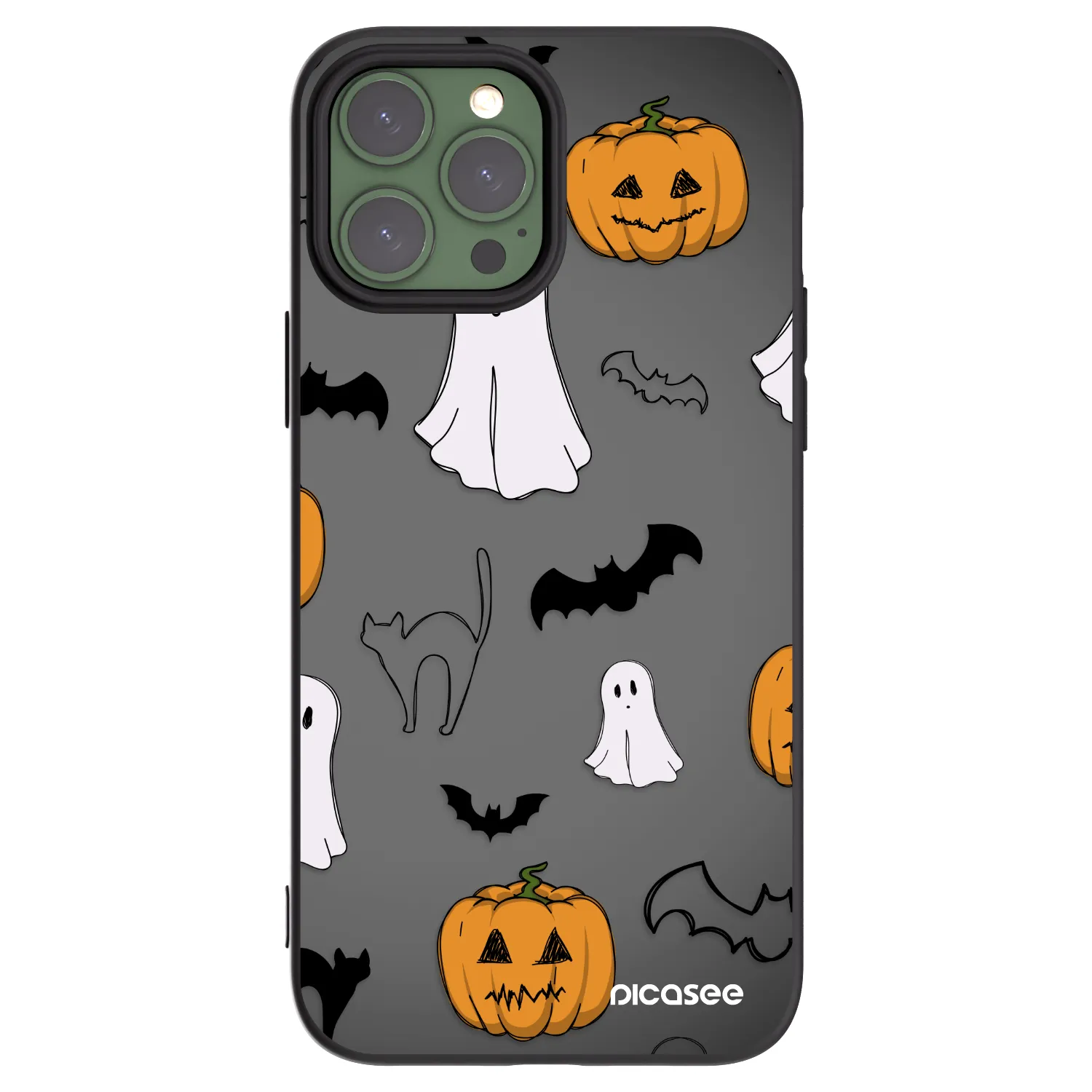 Picasee silikonski črni ovitek za Apple iPhone 13 Pro Max - Spooky crew