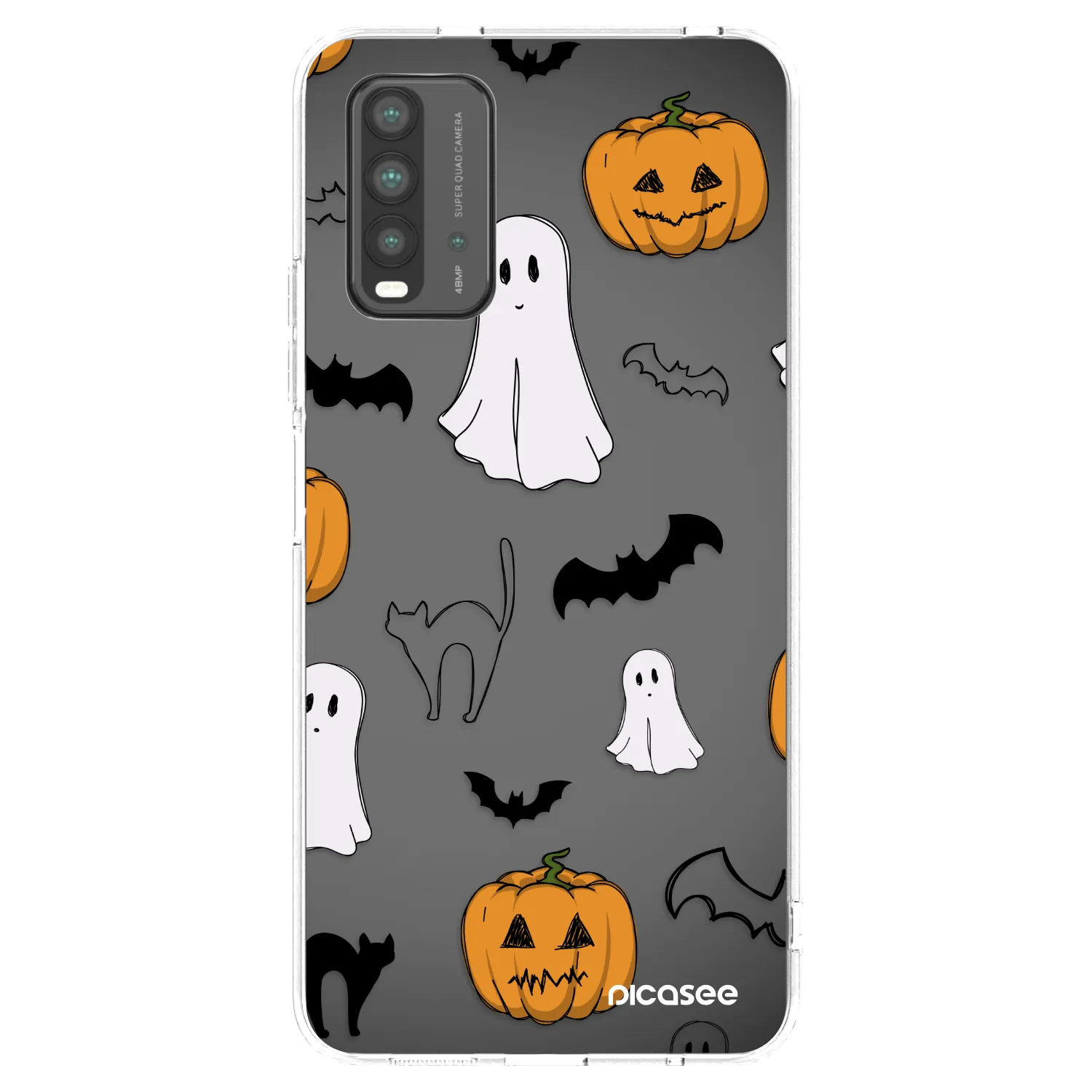 Picasee silikonski prozorni ovitek za Xiaomi Redmi 9T - Spooky crew