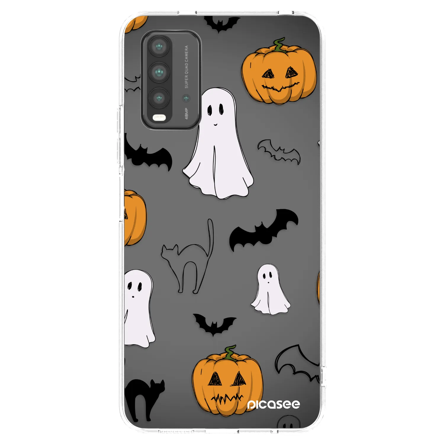 Picasee silikonski črni ovitek za Xiaomi Redmi 9T - Spooky crew