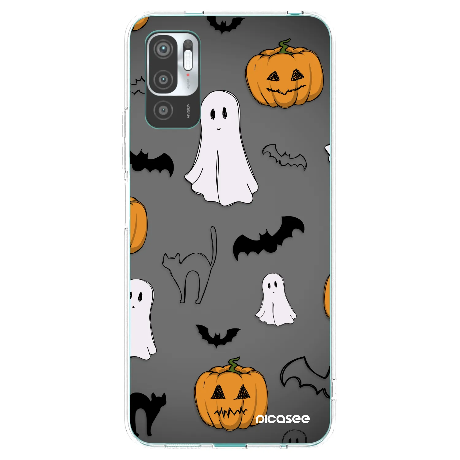 Picasee silikonski prozorni ovitek za Xiaomi Redmi Note 10 5G - Spooky crew