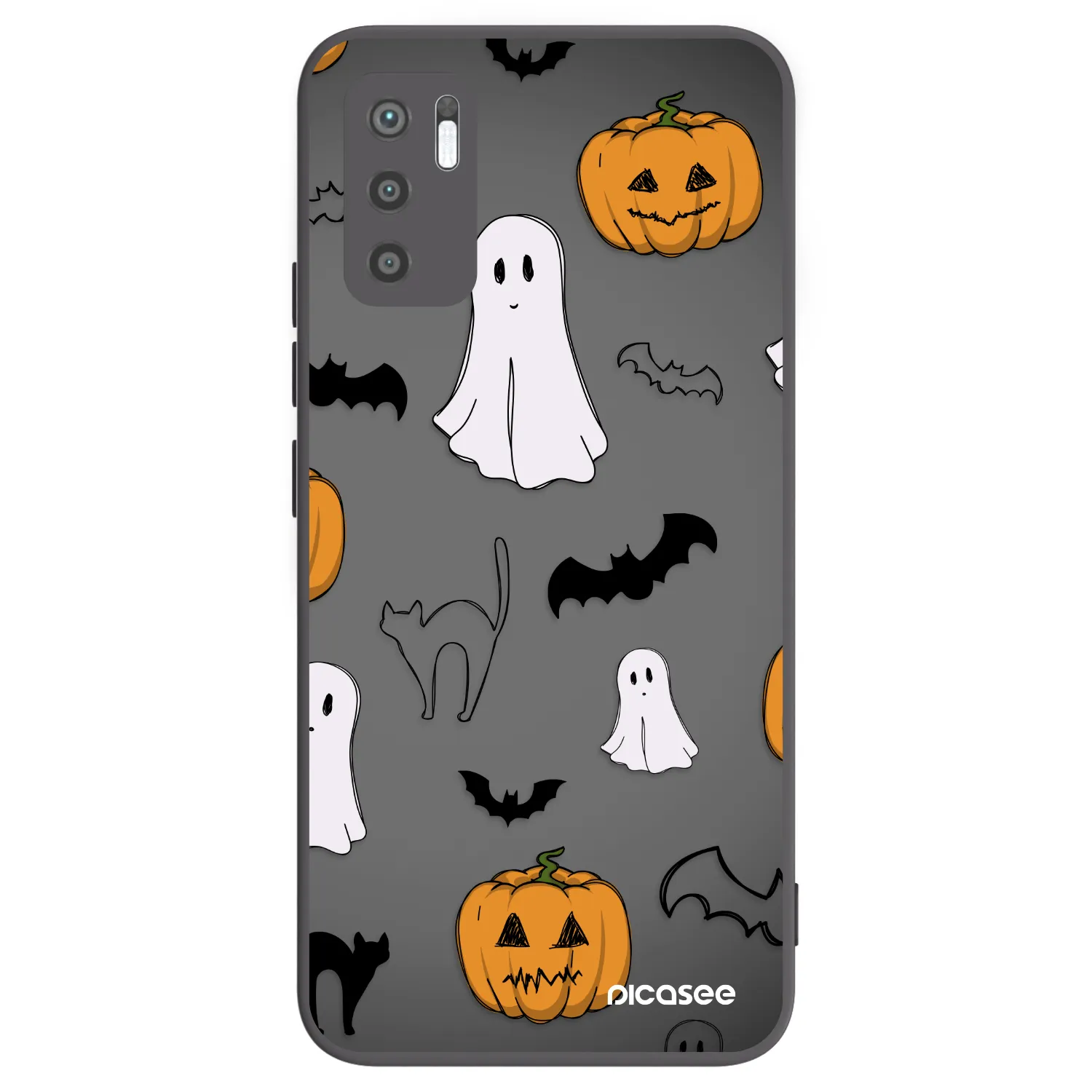 Picasee silikonski črni ovitek za Xiaomi Redmi Note 10 5G - Spooky crew