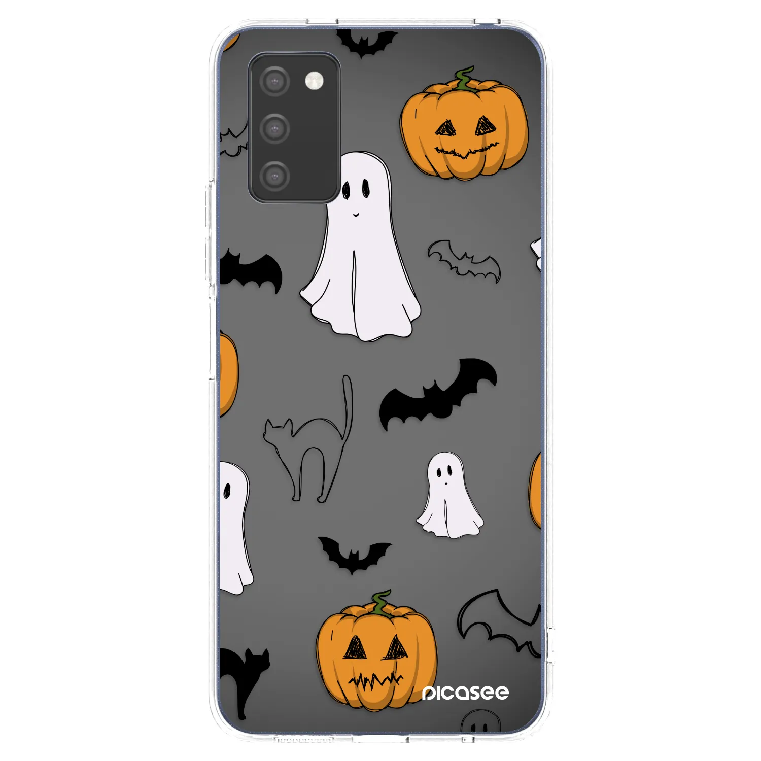 Picasee silikonski prozorni ovitek za Samsung Galaxy A02s A025G - Spooky crew