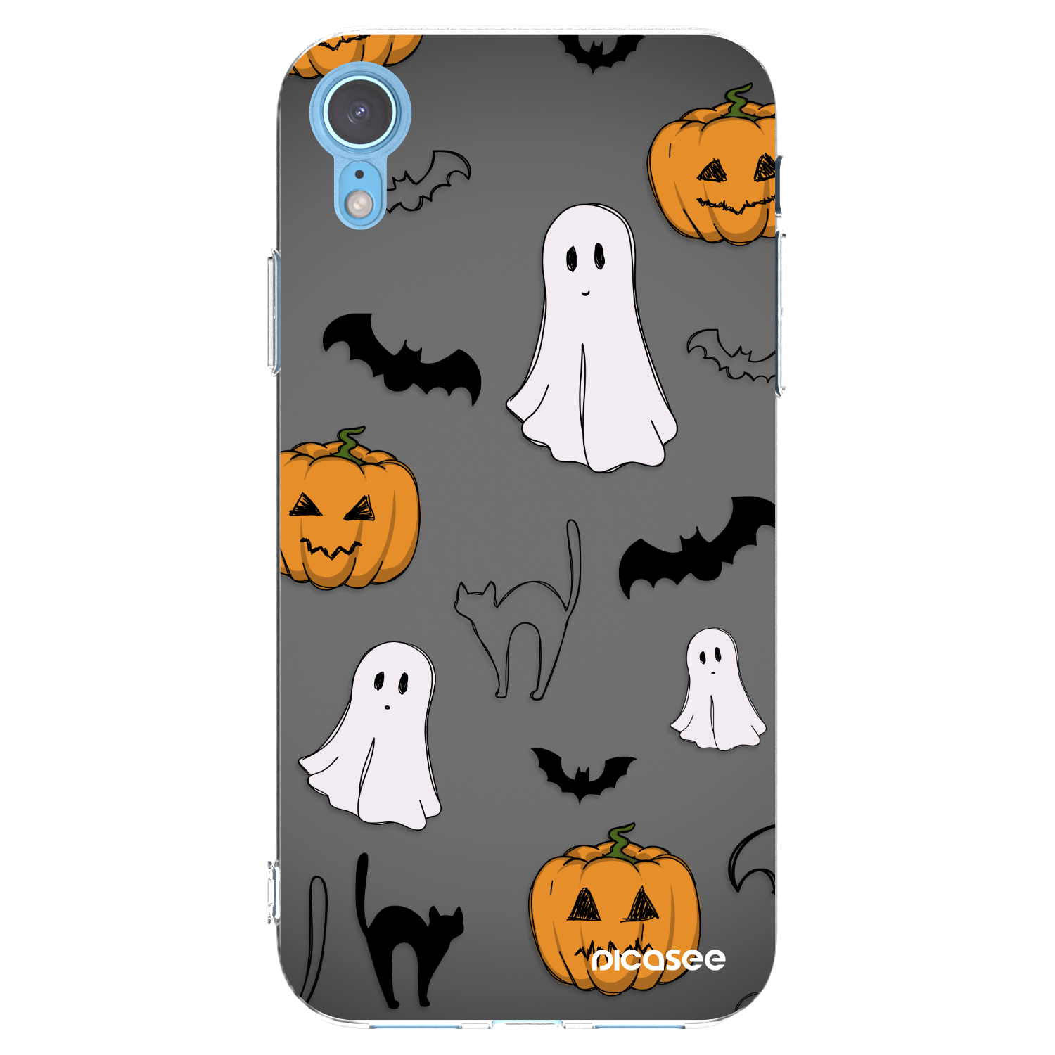 Picasee silikonski prozorni ovitek za Apple iPhone XR - Spooky crew