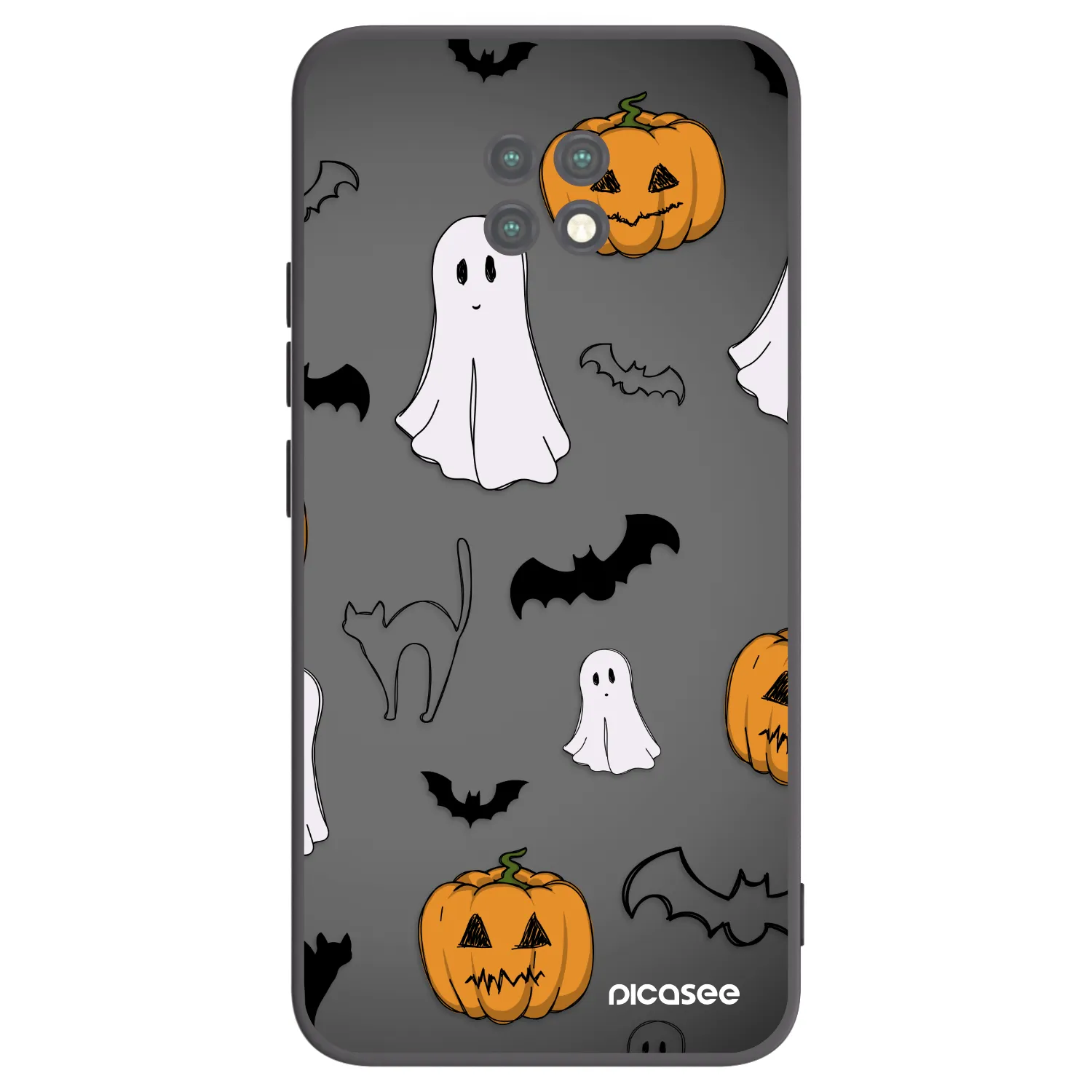 Picasee silikonski črni ovitek za Xiaomi Redmi Note 9T - Spooky crew