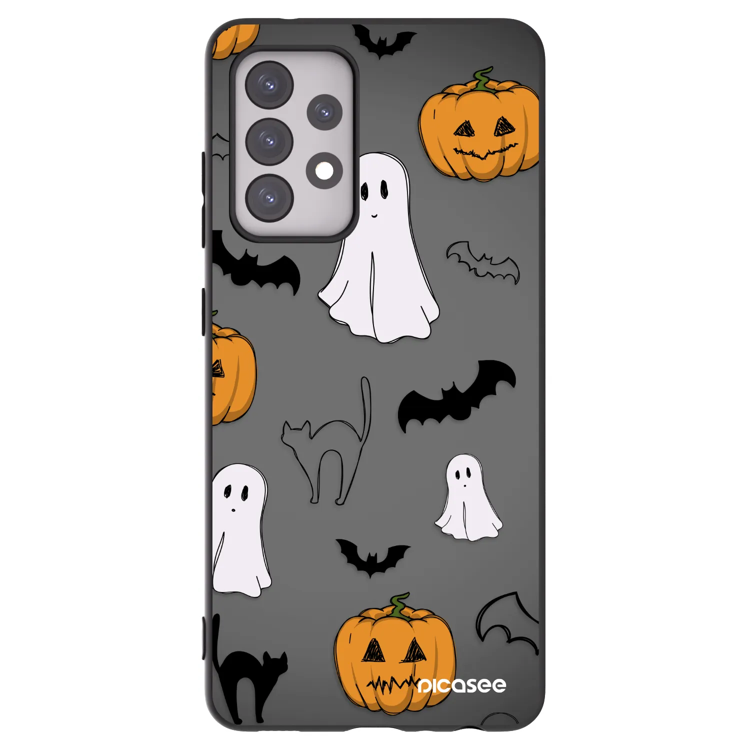 Picasee silikonski črni ovitek za Samsung Galaxy A52s 5G A528B - Spooky crew