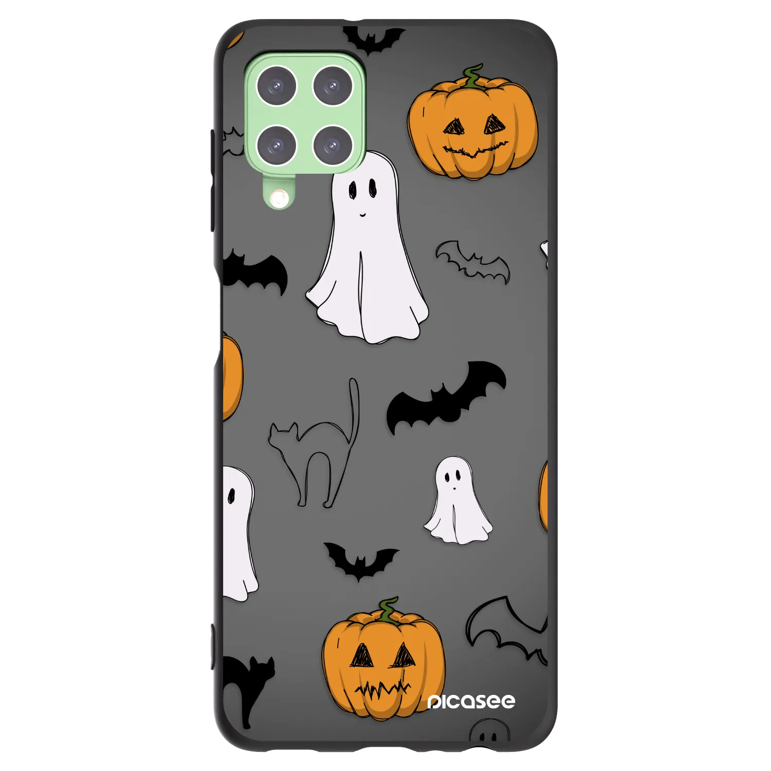 Picasee silikonski črni ovitek za Samsung Galaxy A22 A225F 4G - Spooky crew