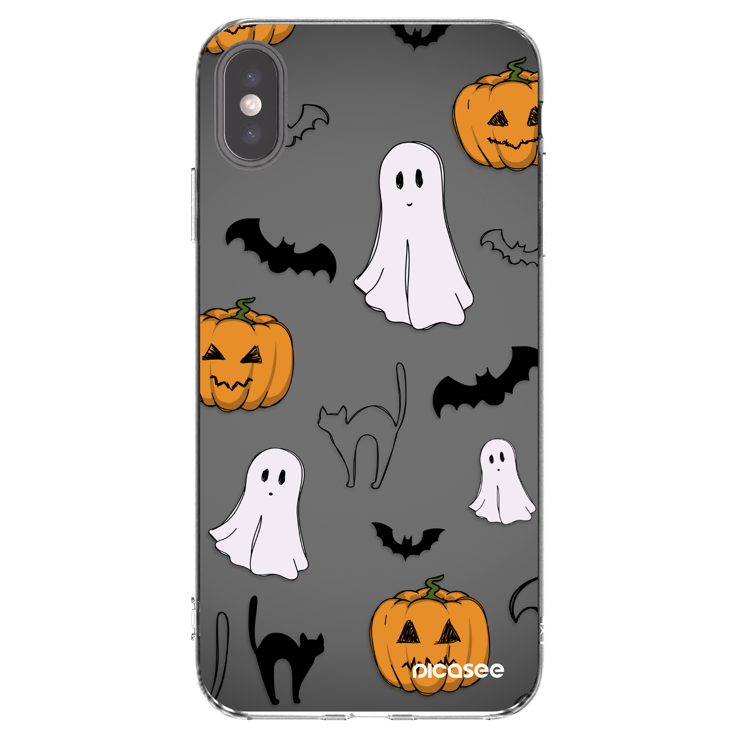 Picasee silikonski prozorni ovitek za Apple iPhone XS Max - Spooky crew