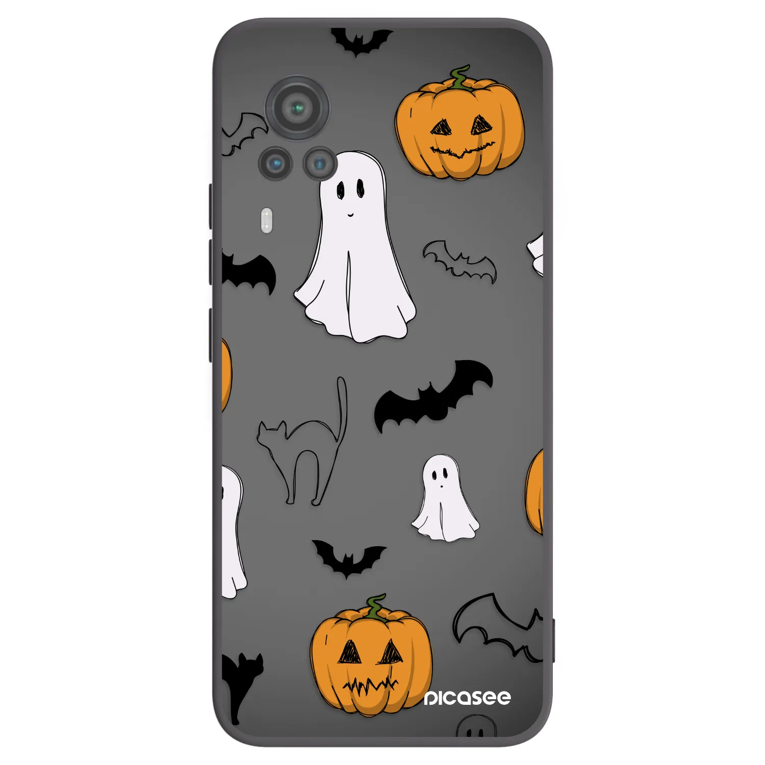 Picasee silikonski črni ovitek za Vivo X60 Pro 5G - Spooky crew