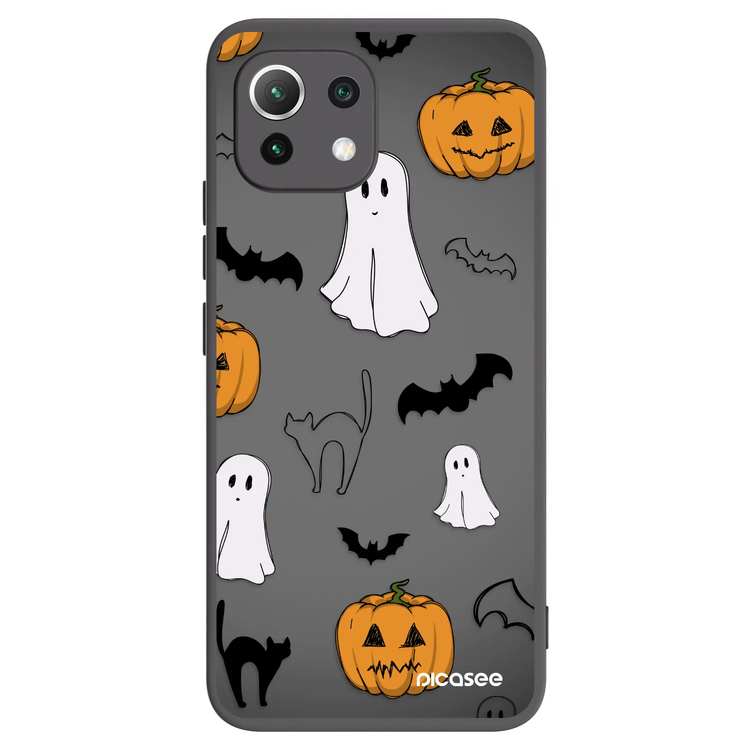Picasee silikonski črni ovitek za Xiaomi 11 Lite 5G NE - Spooky crew