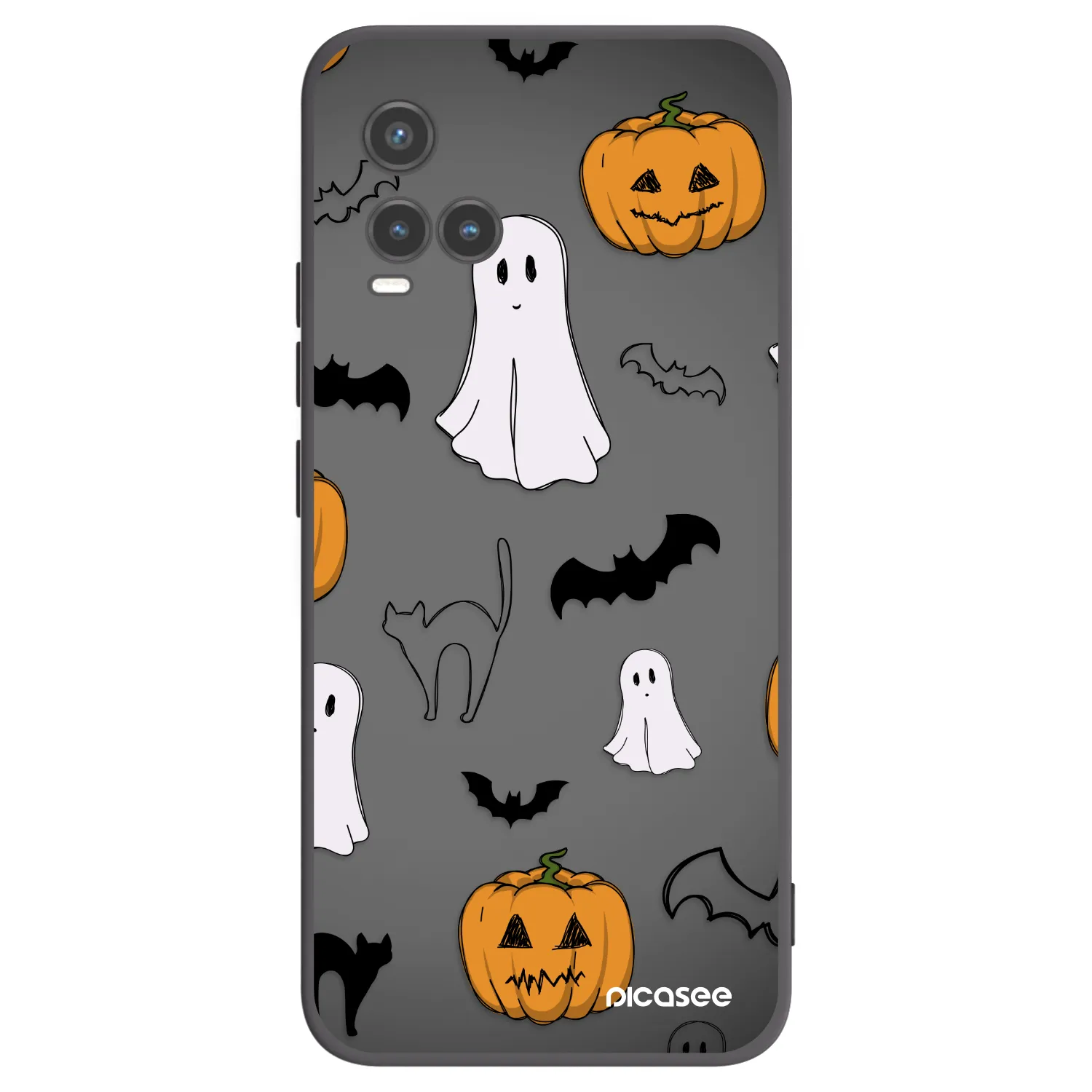 Picasee silikonski črni ovitek za Vivo Y33s - Spooky crew