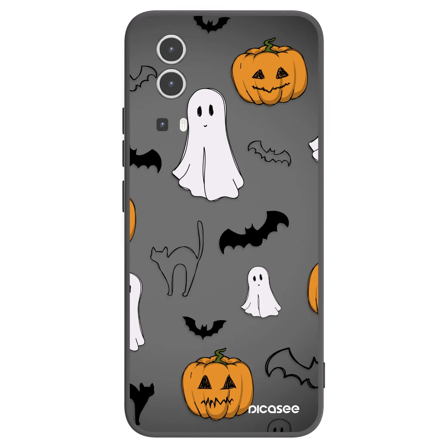 Picasee silikonski črni ovitek za Vivo Y72 5G - Spooky crew