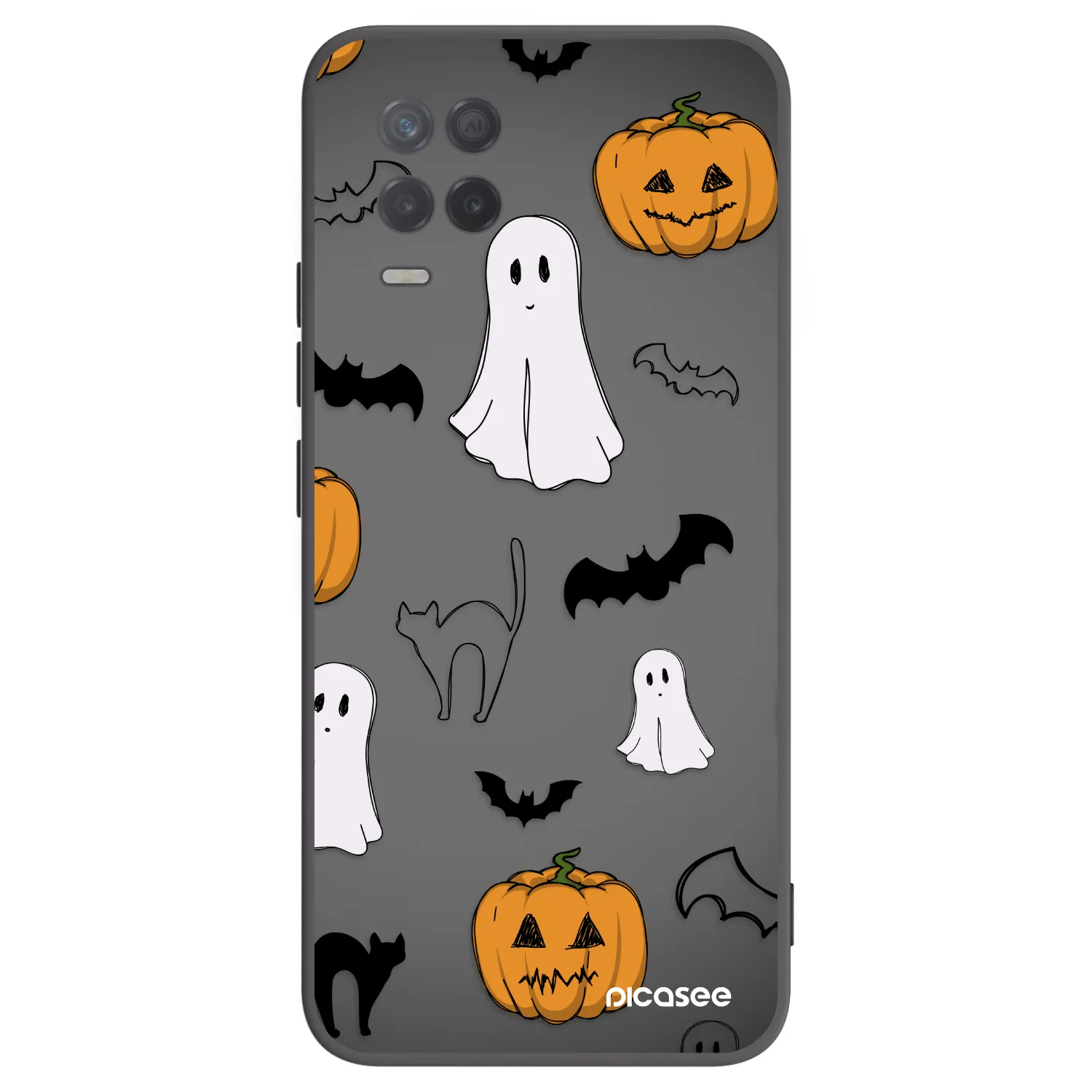 Picasee silikonski črni ovitek za Realme 8 5G - Spooky crew
