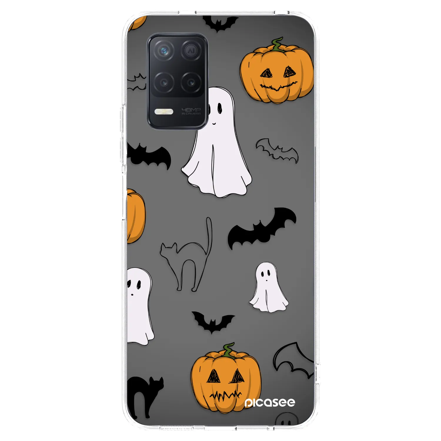 Picasee silikonski prozorni ovitek za Realme 8 5G - Spooky crew