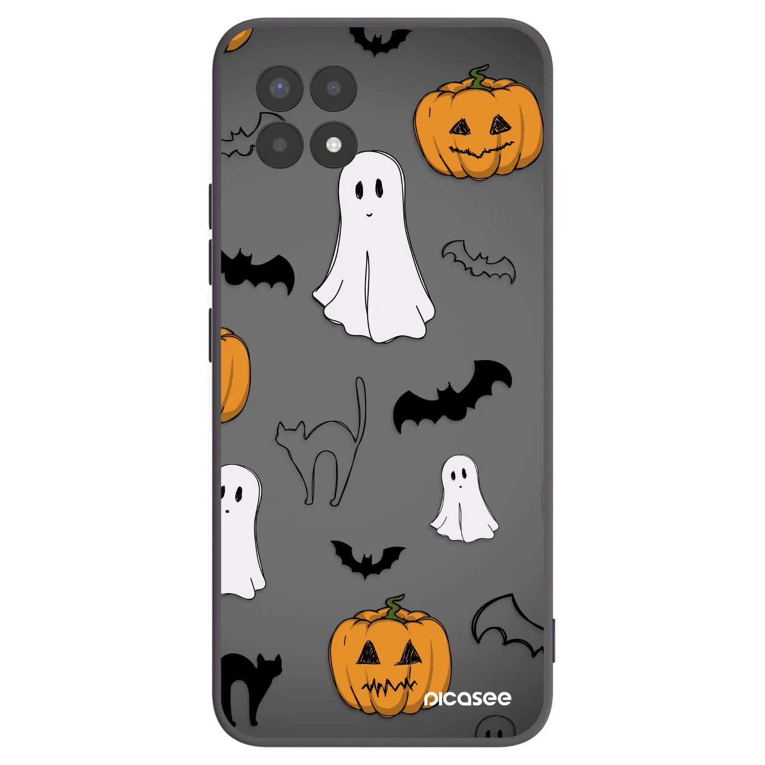 Picasee silikonski črni ovitek za Realme 8i - Spooky crew
