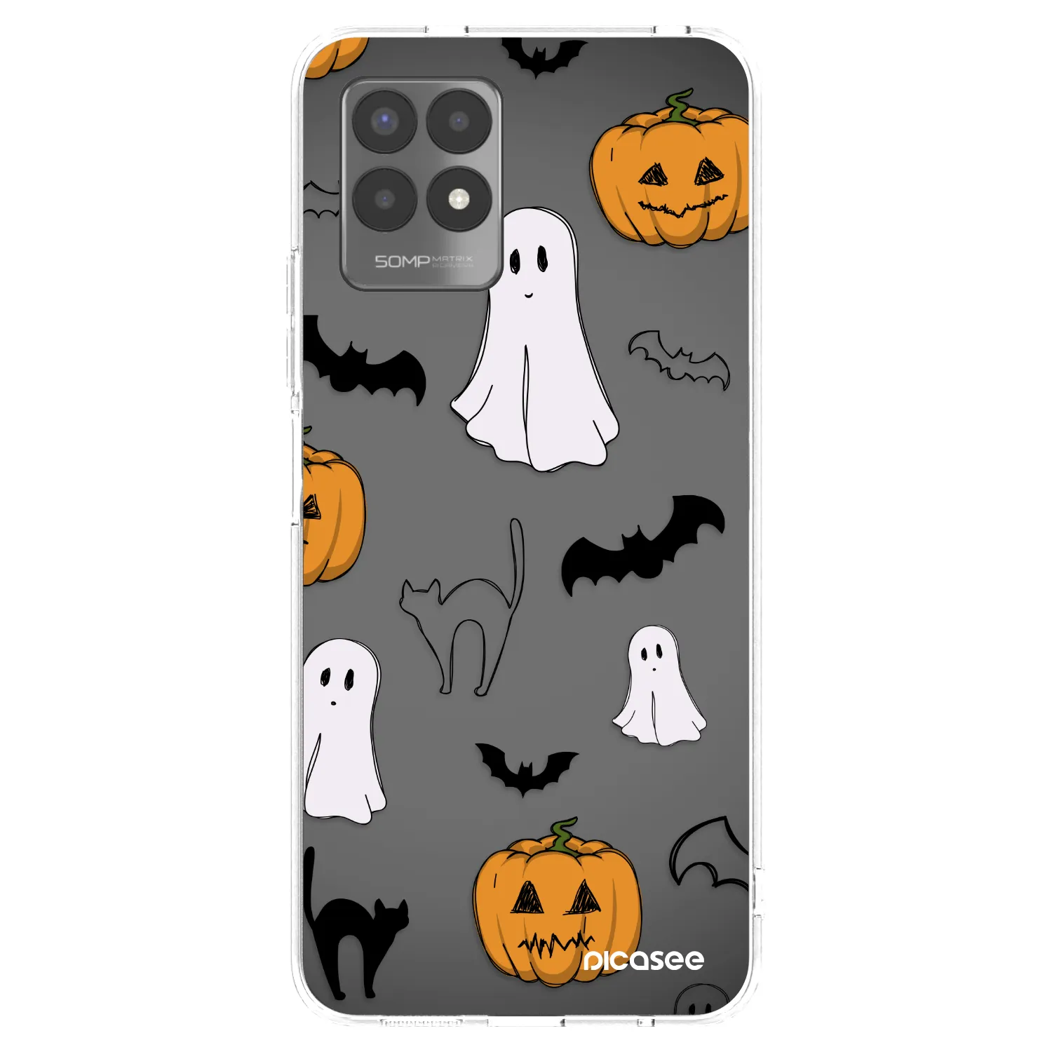 Picasee silikonski prozorni ovitek za Realme 8i - Spooky crew